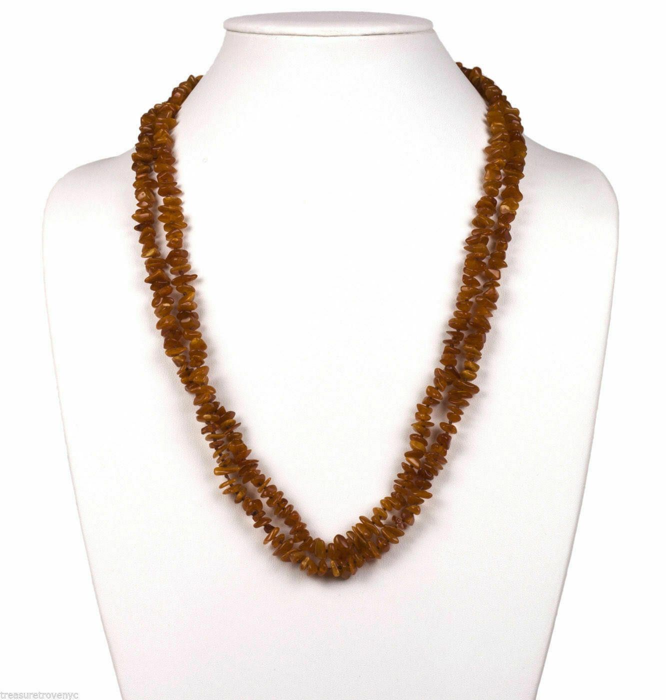 Designer Baltic Amber Chip Bead Flapper Necklace Size ONE SIZE - 1 Thumbnail