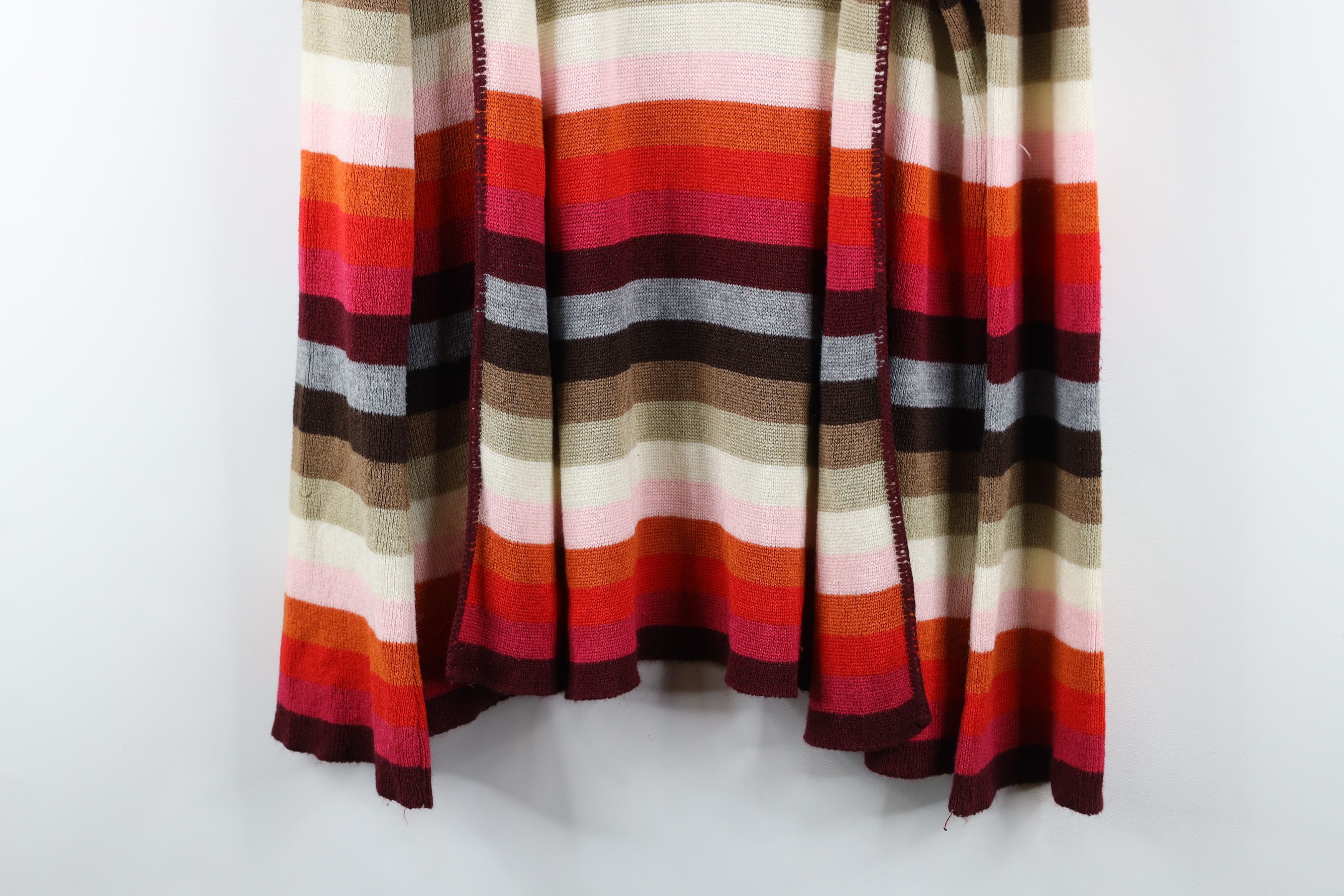 Vintage Vintage 90s Y2K Babydoll Striped Hooded Knit Sweater USA Size S / US 4 / IT 40 - 3 Thumbnail