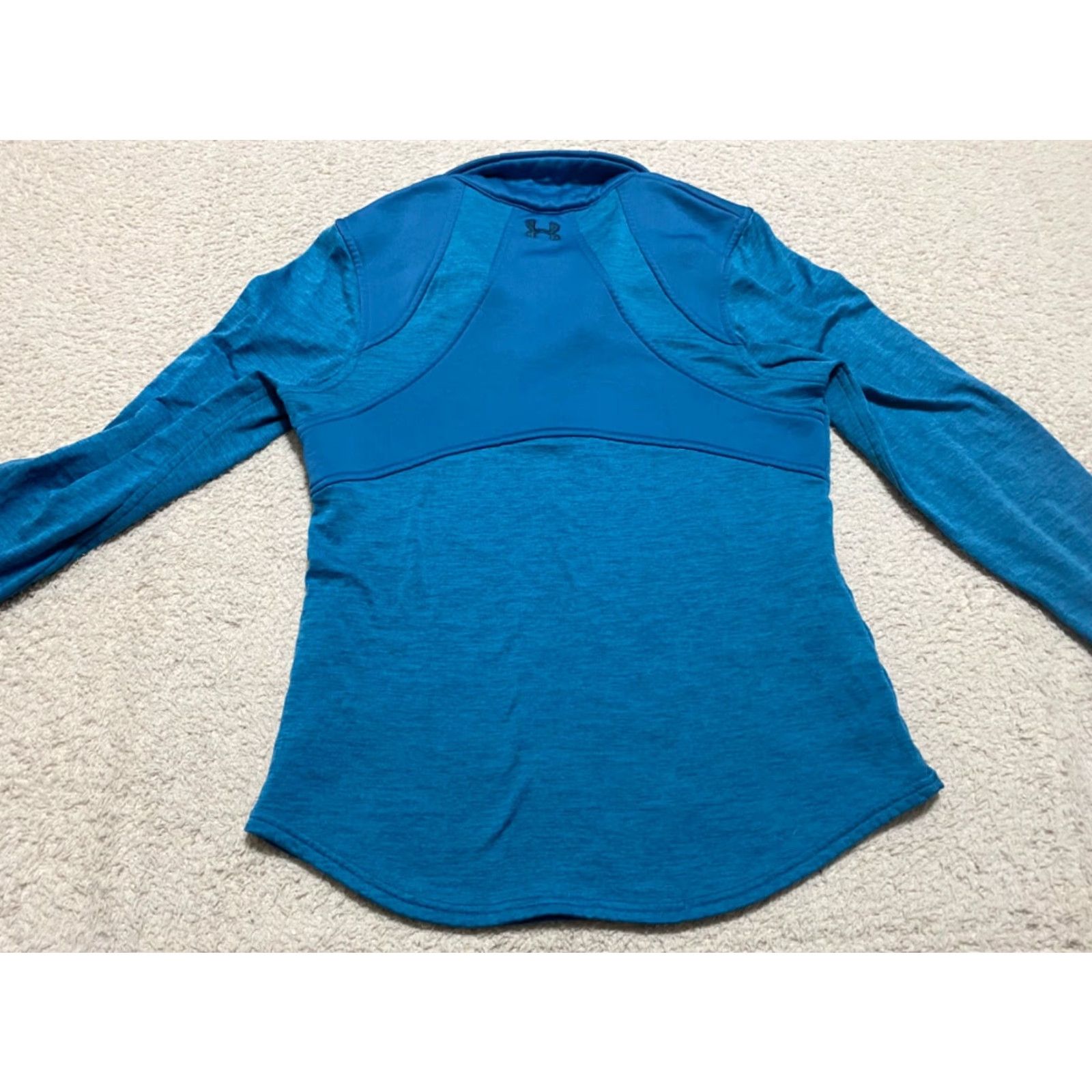 Under Armour Under Armour Sweatshirt Womens Small Long Sleeve 1/4 Zip Solid Blue Size S / US 4 / IT 40 - 5 Thumbnail