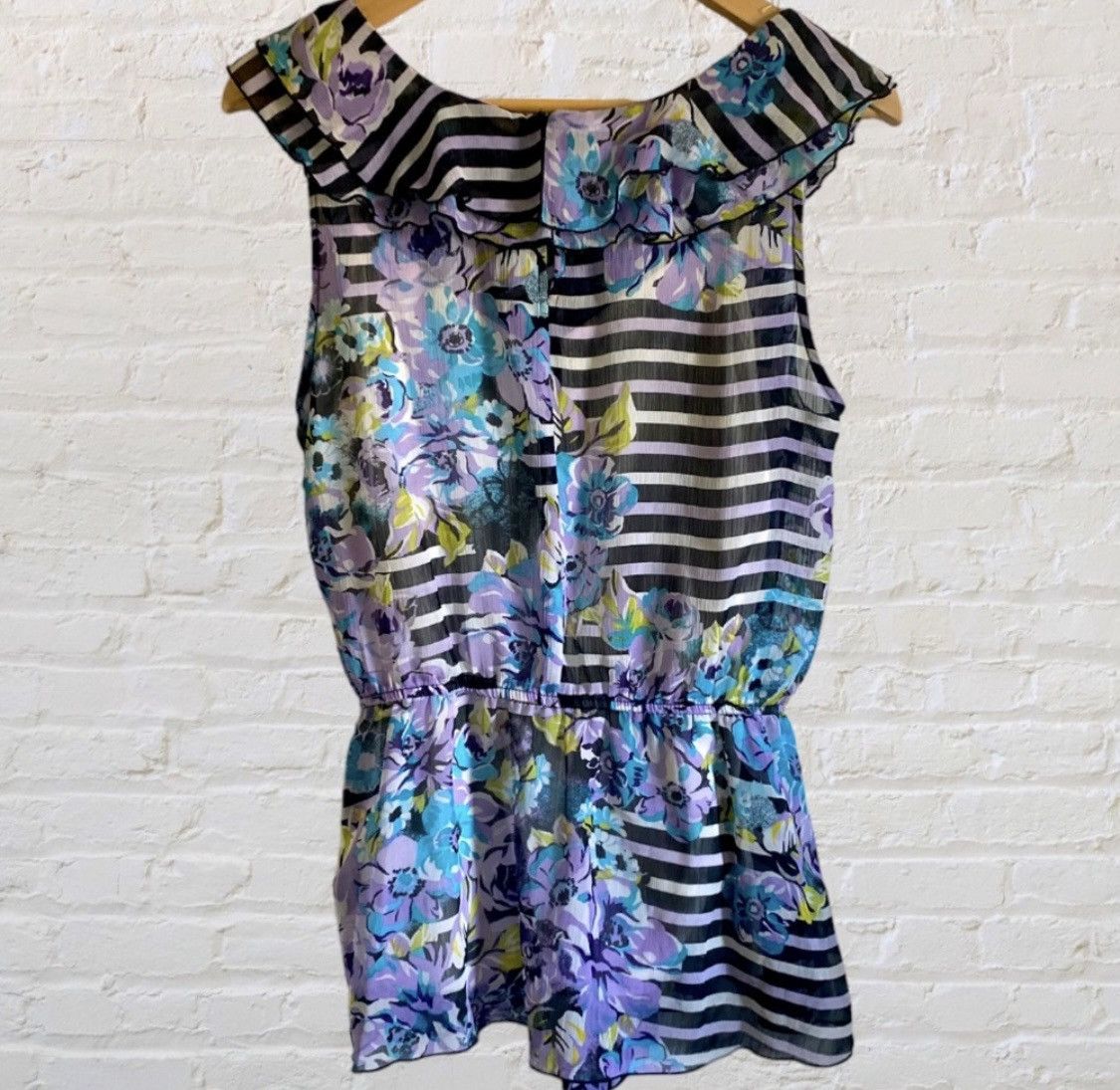 Other IZ BYER FLORAL STRIPED SLEEVELESS TANK TOP WITH WAIST TIE Size XL / US 12-14 / IT 48-50 - 10 Thumbnail
