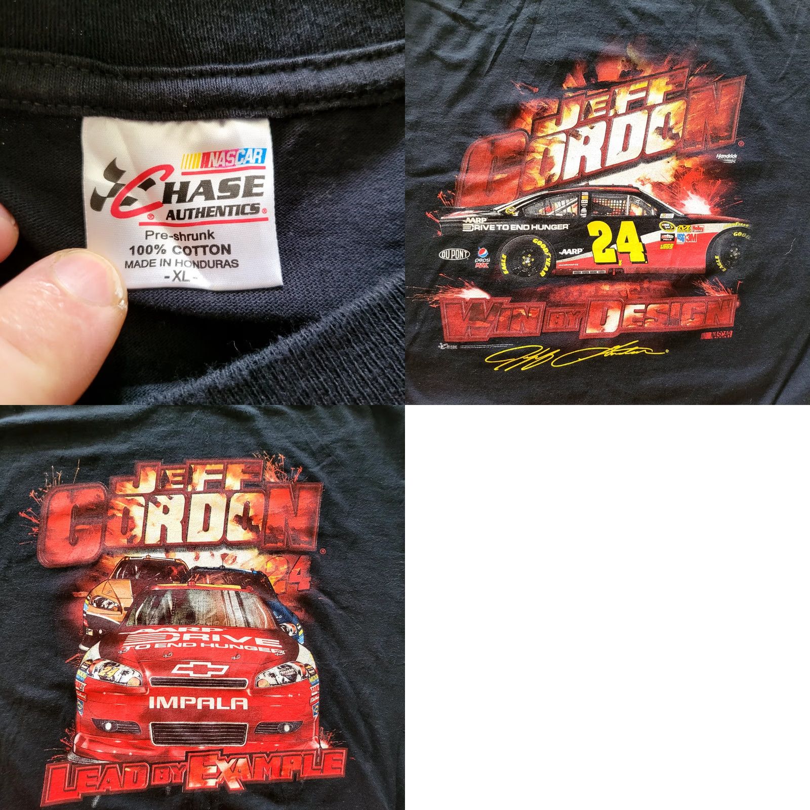 Chase Authentics VINTAGE Jeff Gordon NASCAR T-Shirt XL Chase Authentics Lead by Example #24 Chevy Impala Mens Size US XL / EU 56 / 4 - 8 Thumbnail