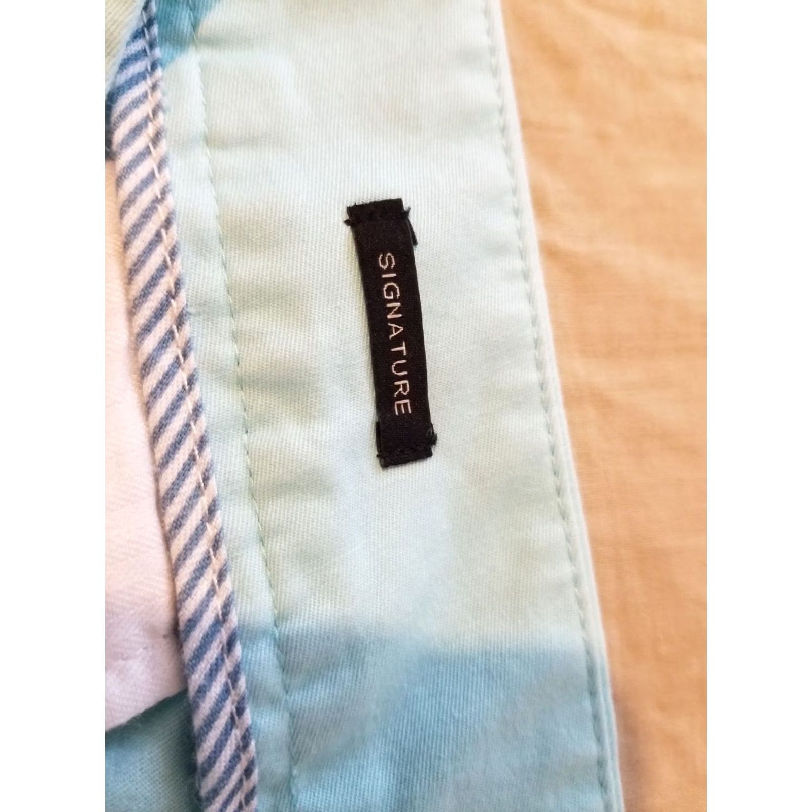 Talbots Womens Talbots Khaki Dress Pants 16 Blue Cotton Slack Trouser Stretch Size 38" / US 16 / IT 52 - 6 Thumbnail