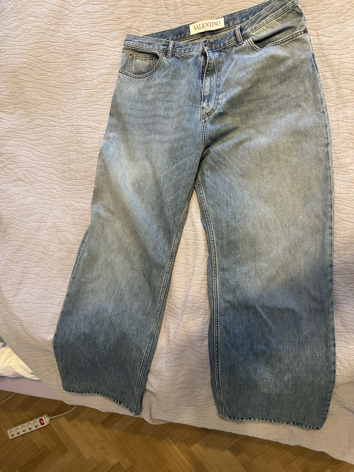Valentino Valentino Wide Leg Denim Pants Runway Summer 2025 Size US 35 - 3 Thumbnail
