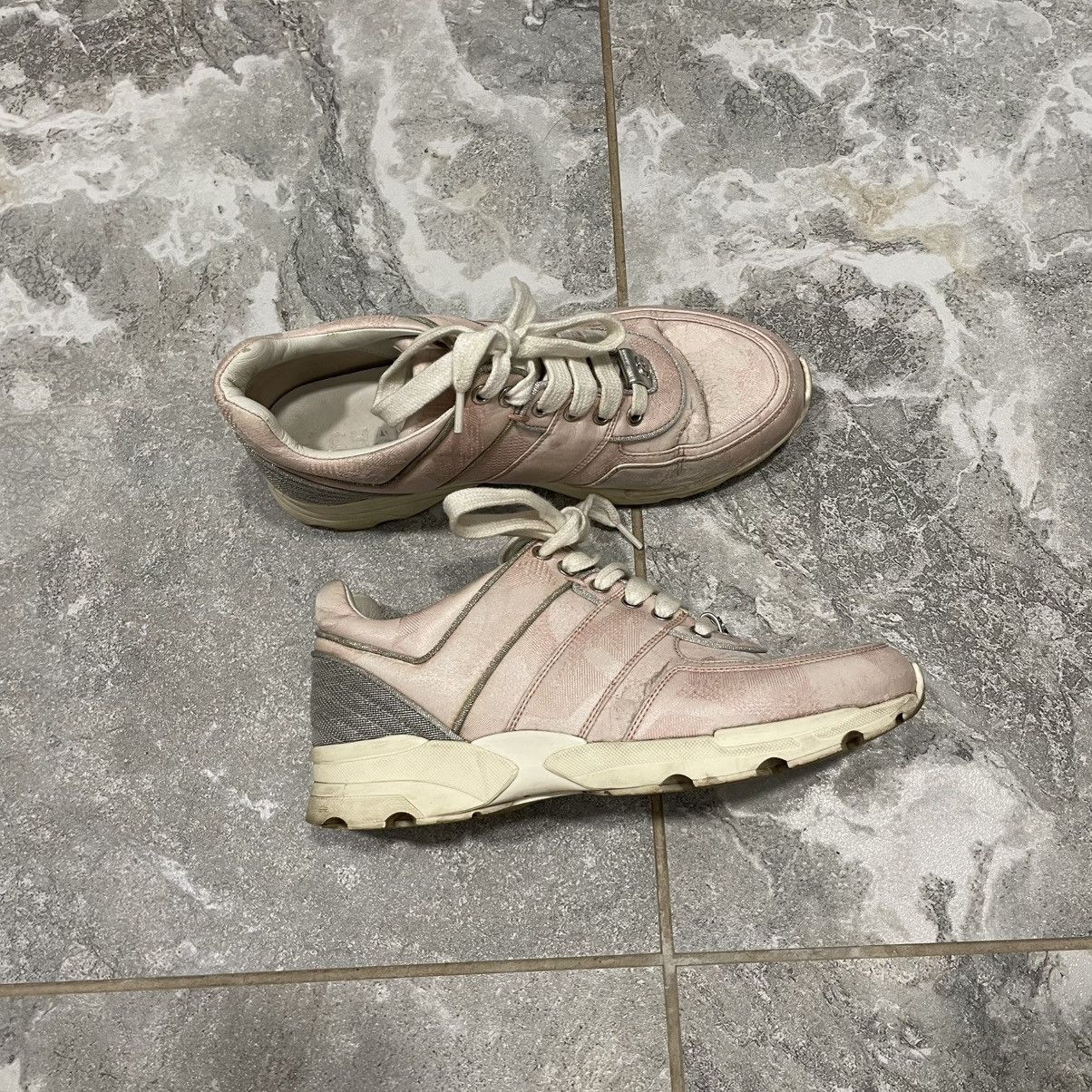 Chanel 37.5 Chanel Interlocking CC Trainer pink shoes sneakers glit Size US 7.5 / IT 37.5 - 1 Thumbnail
