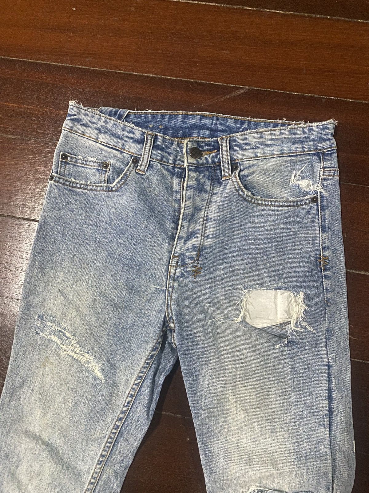 Ksubi Ksubi Jeans Mens Chitch Punk Thrashed Slim Blue distressed Size US 31 - 6 Thumbnail