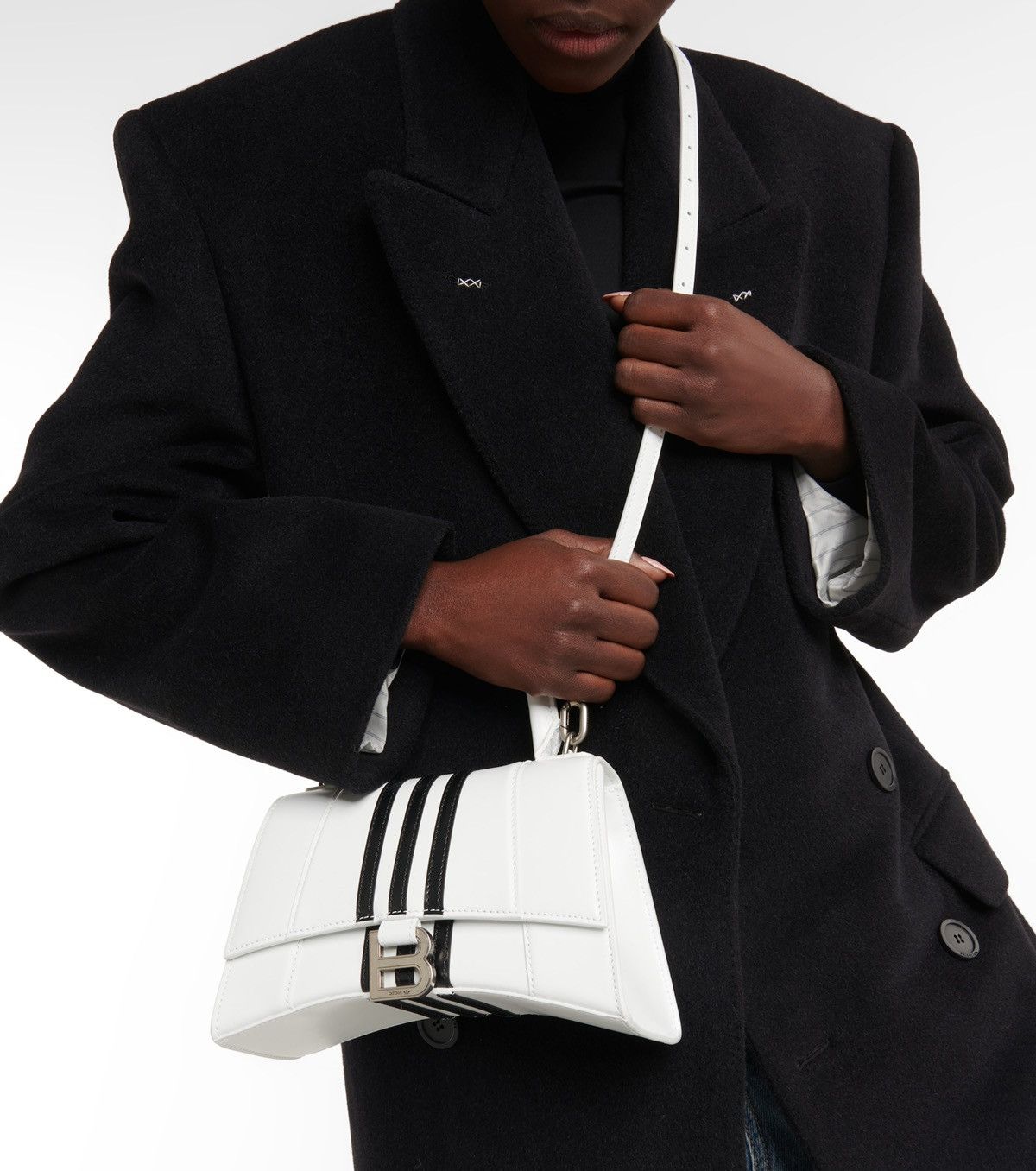 Adidas × Balenciaga 💥LIMITED💥Bale X Adidas Trefoil Leather Small Hourglass Bag Size ONE SIZE - 4 Thumbnail