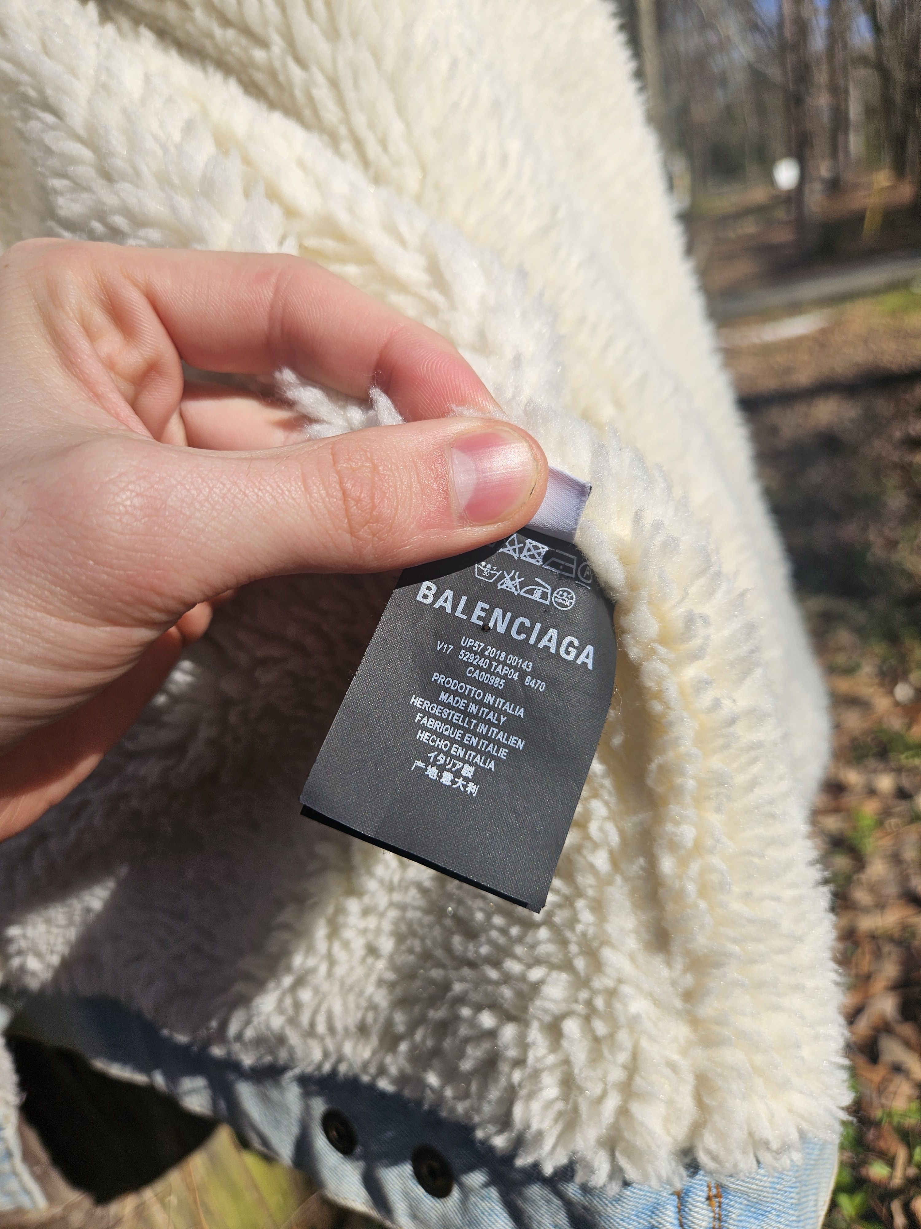 Balenciaga Balenciaga Shearling Sherpa Oversized Denim Jacket Size US XS / EU 42 / 0 - 11 Thumbnail