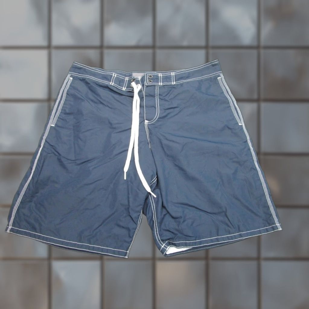 Old Navy VINTAGE Old Navy Shorts mens Large Blue Rainbow Striped Swim Trunks Lined Size US 33 - 1 Thumbnail