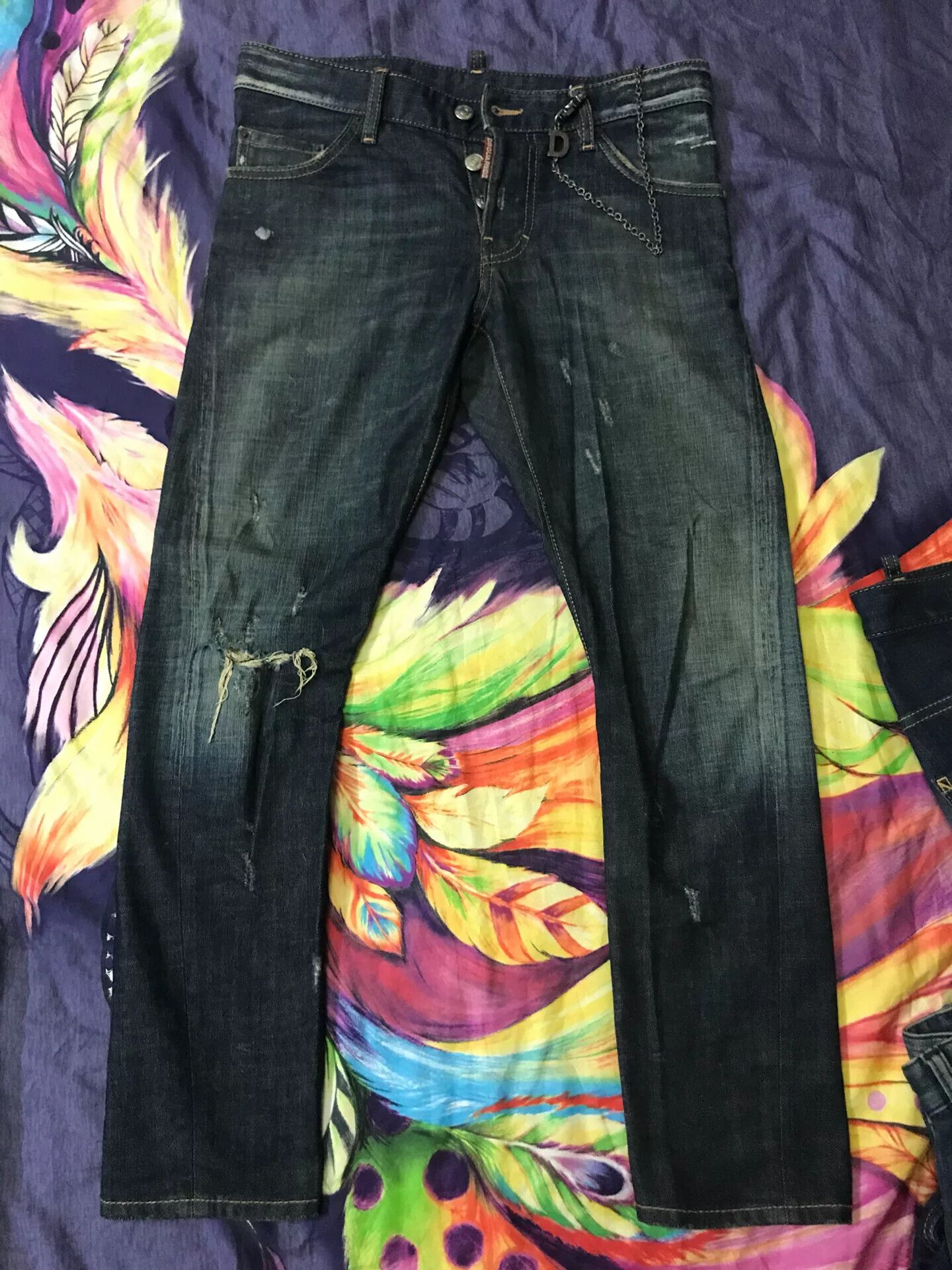 Dsquared2 Dsquared2 D2 Red Zipper Jeans Size US 28 / EU 44 - 1 Thumbnail