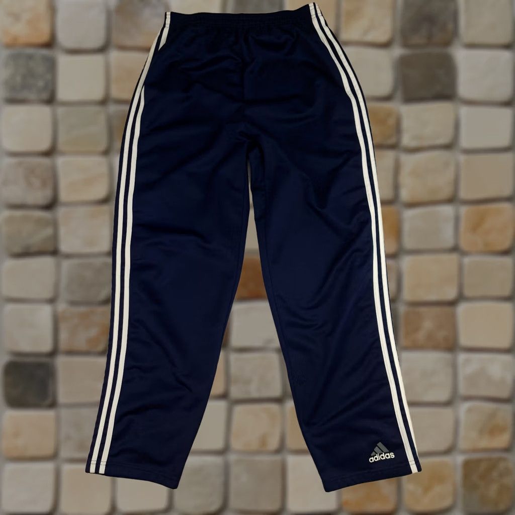 Adidas VINTAGE adidas Full Button Side Fleece 3 Stripe Track Pants USA Made Medium Size US 31 - 1 Thumbnail