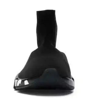Balenciaga o1s1wg110824 Speed Recycled Knit Graffiti Sneaker Black Size US 7 / EU 40 - 6 Thumbnail