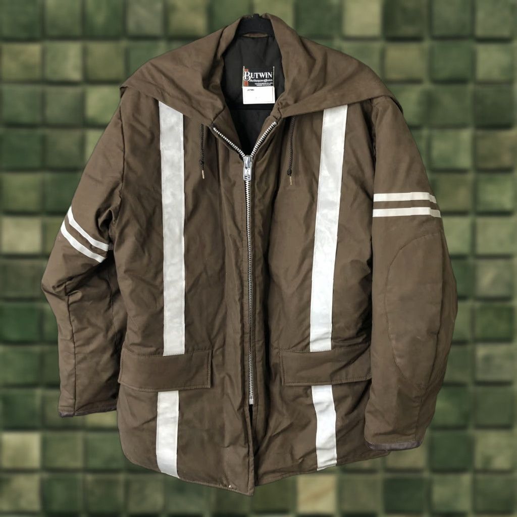 Vintage VINTAGE Butwin Jacket Mens 42 Brown Reflective Hooded Parka Allied 70s Size US XS / EU 42 / 0 - 1 Thumbnail