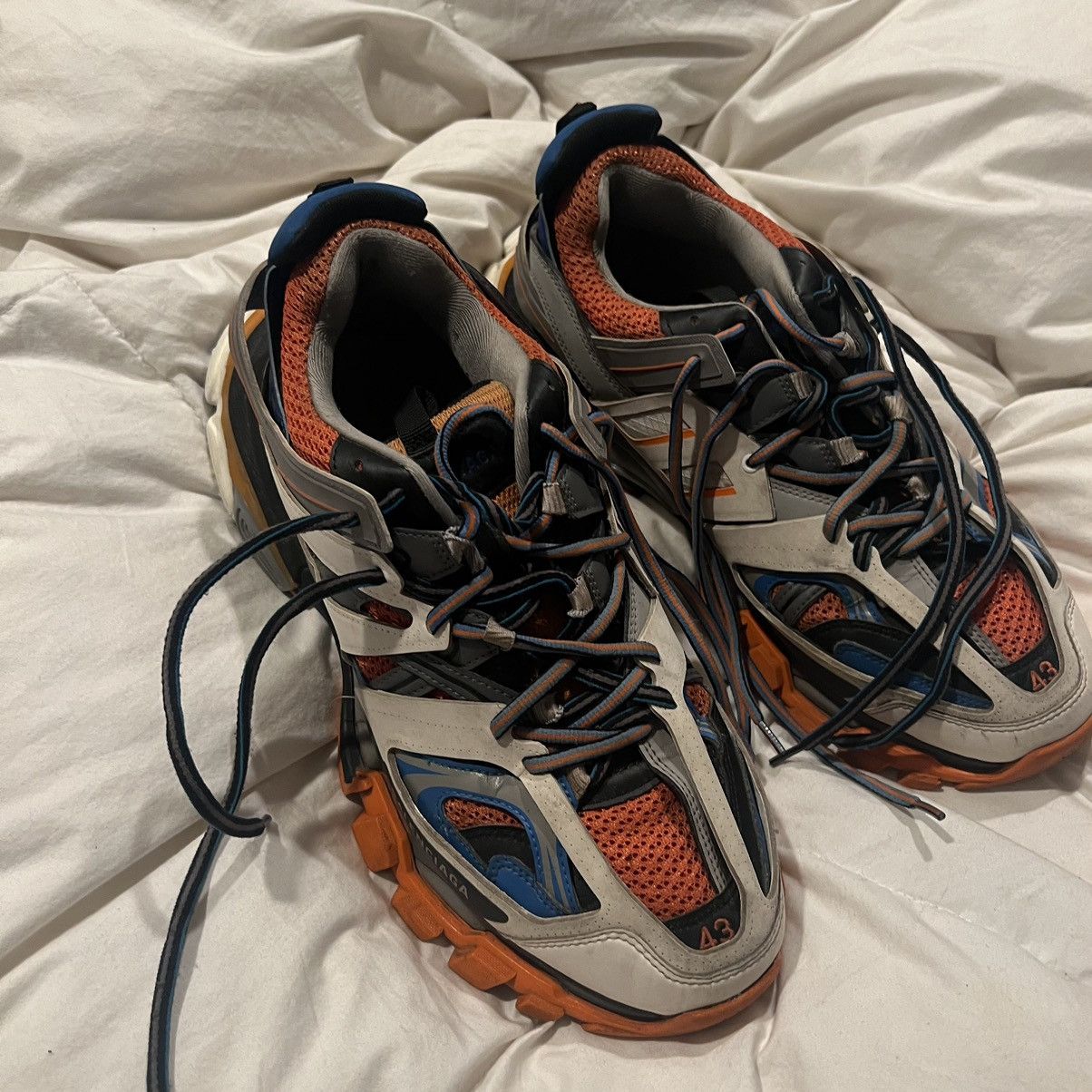 Balenciaga Balenciaga Orange Blue White Track Sneakers Size US 10 / EU 43 - 2 Thumbnail