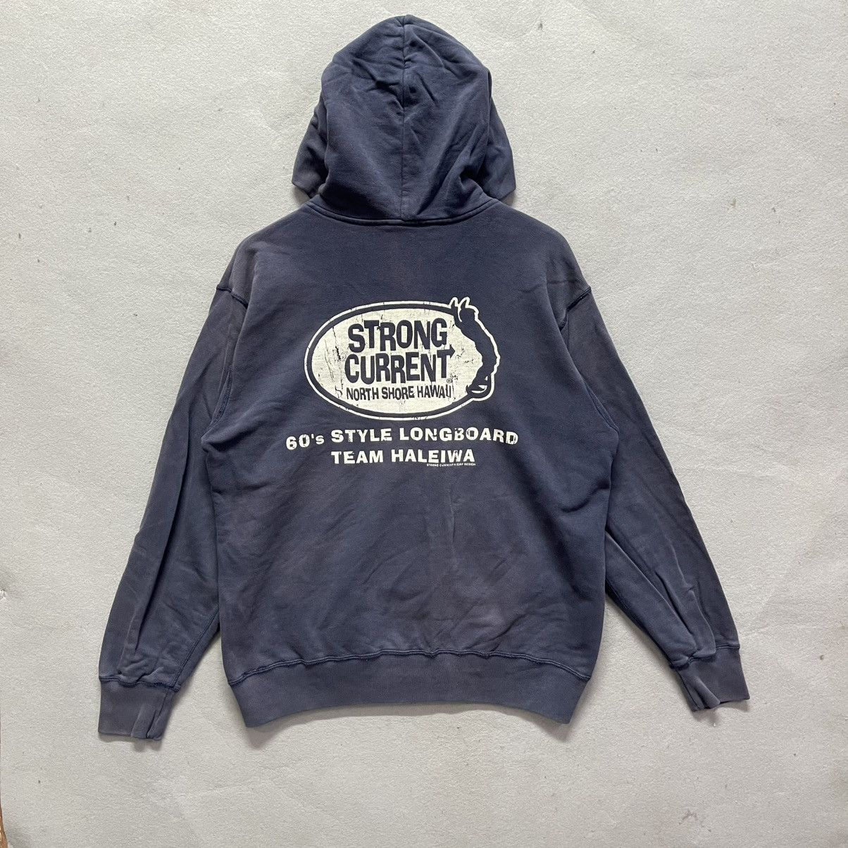 Vintage Strong Current Hawaii 60’s Style Longboard Zip Hoodie Size US L / EU 52-54 / 3 - 1 Thumbnail