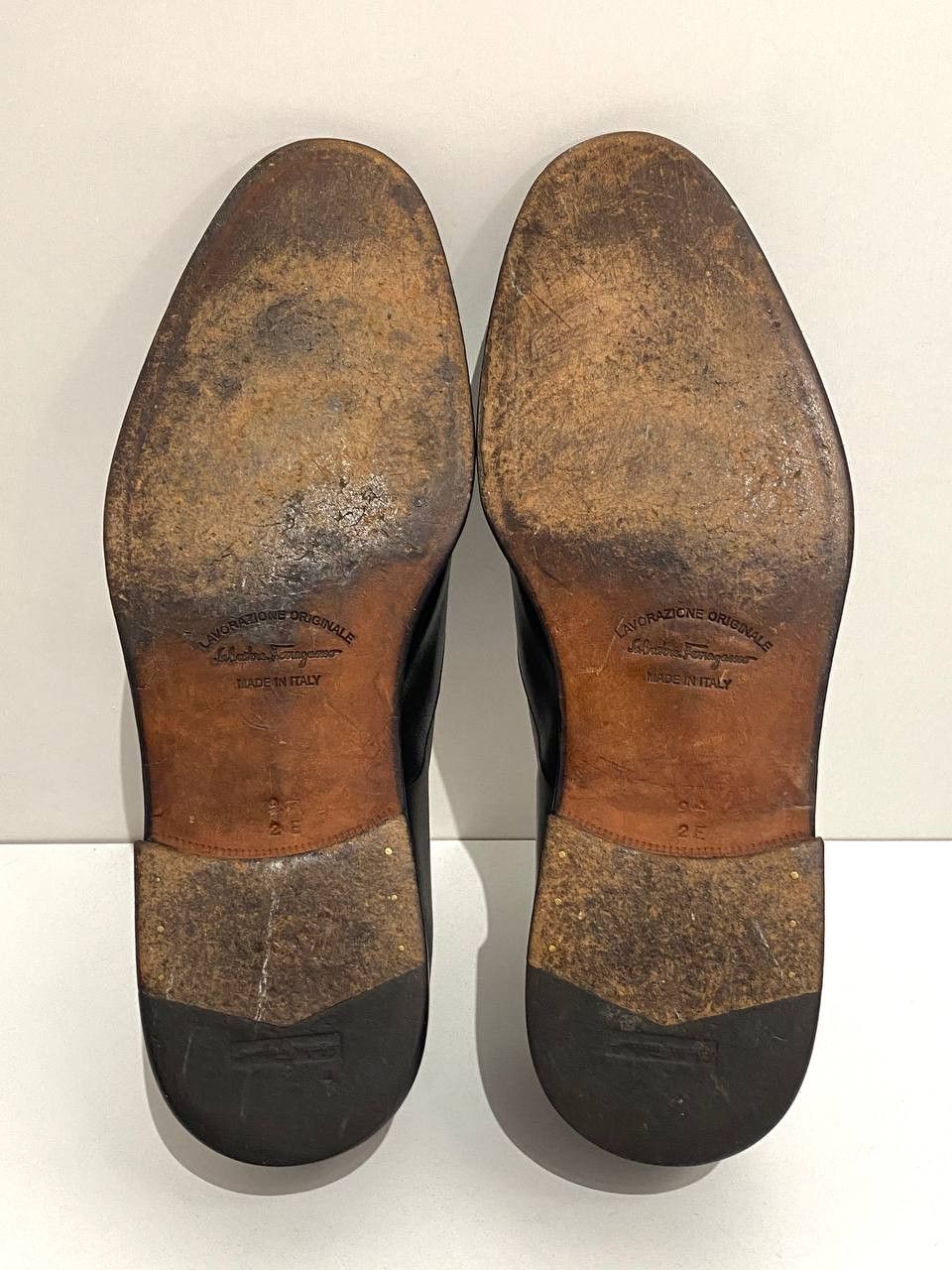 Salvatore Ferragamo Salvatore Ferragamo Logo Black Leather Classic Penny Loafers Size US 10.5 / EU 43-44 - 15 Thumbnail