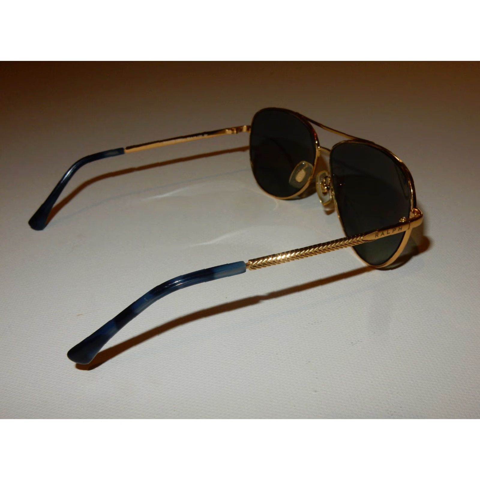 Ralph Lauren VINTAGE Ralph Lauren Sunglasses Women's Gold/Blue Polarized 59mm 130mm 4109 296/4U 2P Size ONE SIZE - 3 Thumbnail