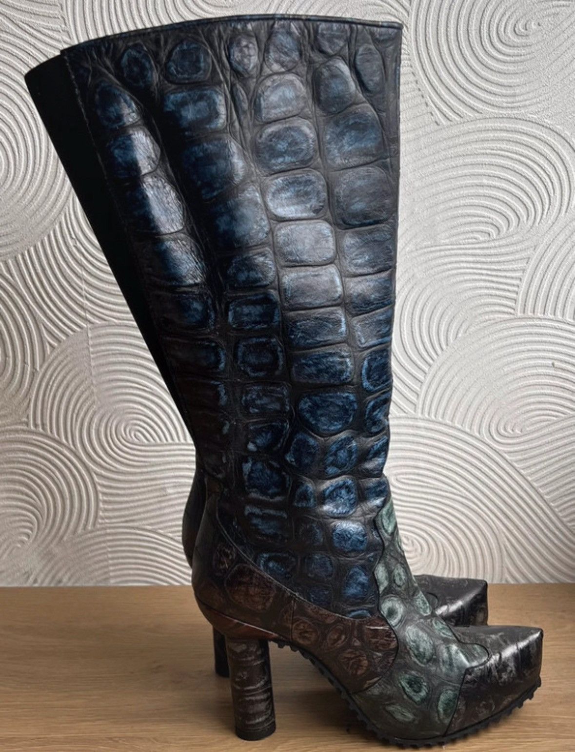 Other Muxart Barcelona exotic-textured knee-high boots 37 Size US 6 / IT 36 - 6 Thumbnail