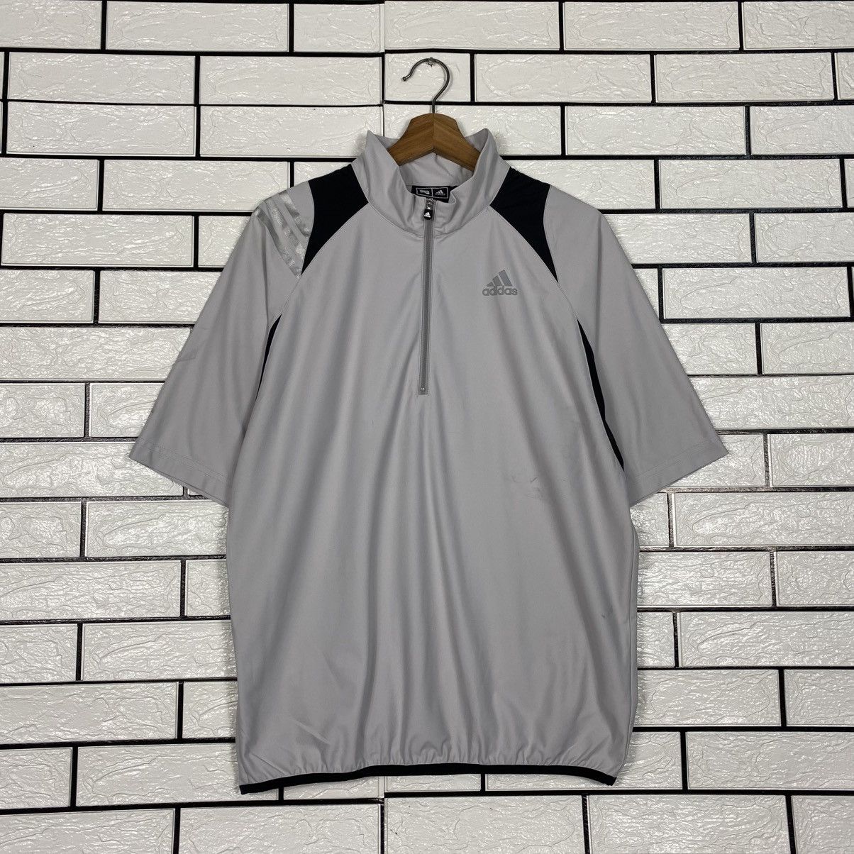 Adidas 📌Vintage Half Zipper Collar Jacket Adidas Short Sleeve Size US M / EU 48-50 / 2 - 2 Thumbnail