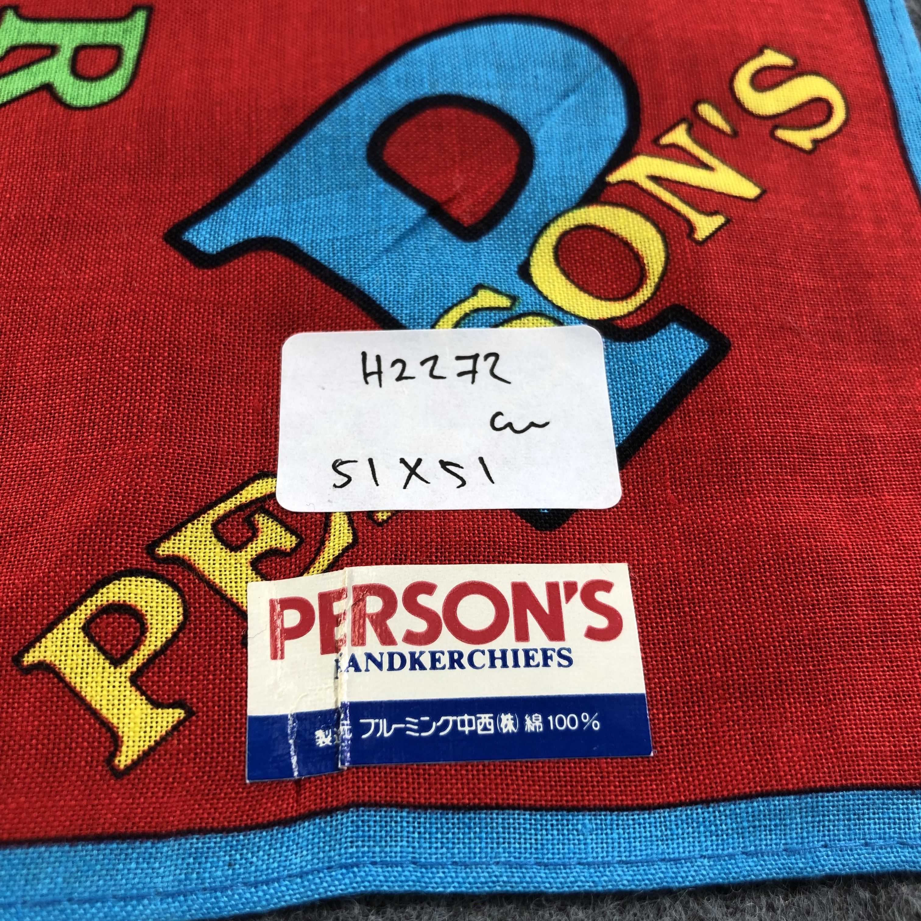 Japanese Brand × PERSON'S × Vintage Person's Handkerchief Neckerchief Bandana H2272 Size ONE SIZE - 5 Thumbnail