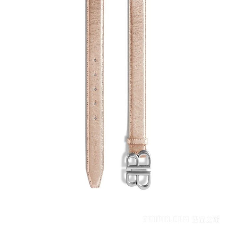 Balenciaga o1mt1gz0125 Size: 80 / Monaco Belt Metallized in Beige Size ONE SIZE - 1 Thumbnail