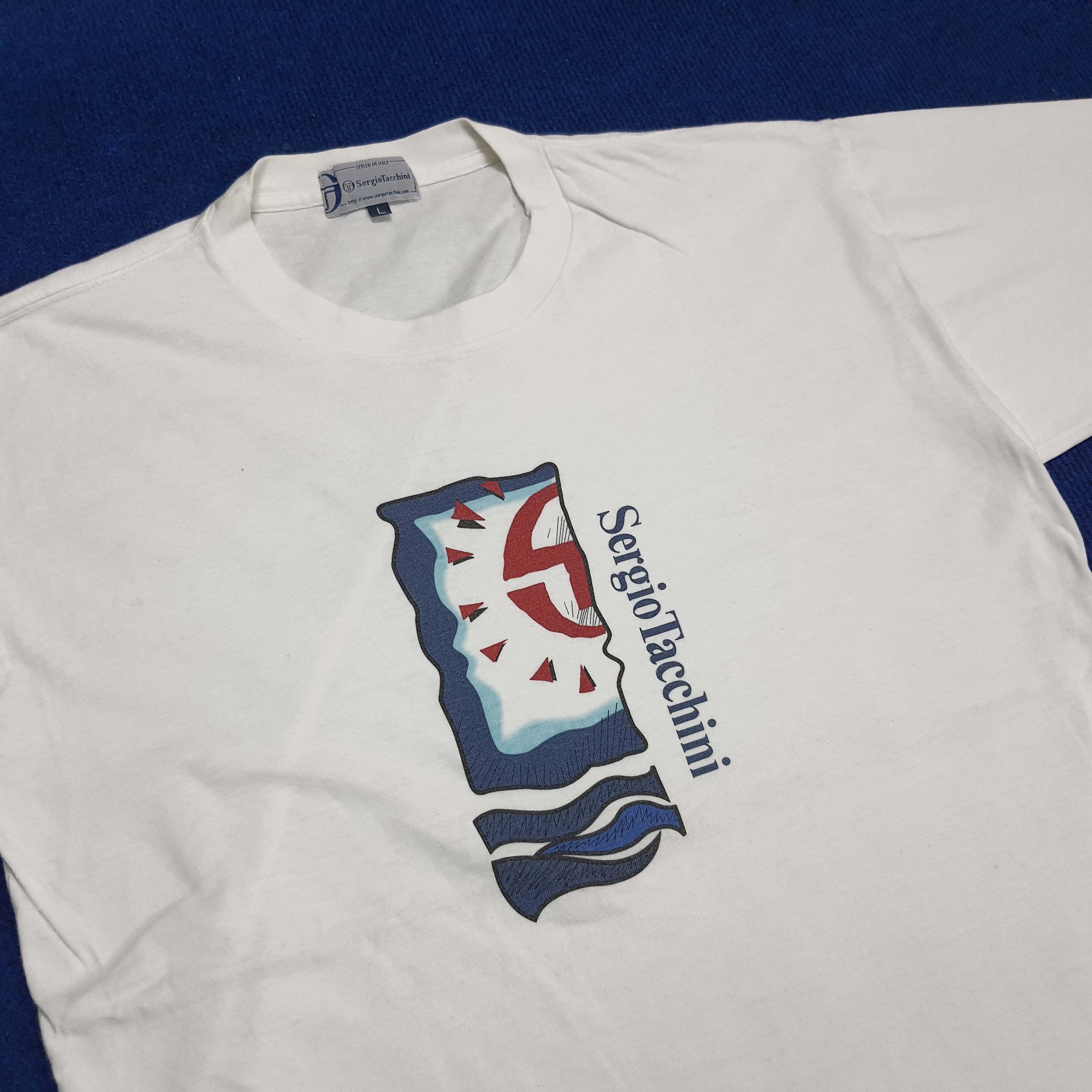 Designer × Sergio Tacchini × Vintage Vintage Sergio Tacchini T-shirt Size US L / EU 52-54 / 3 - 2 Thumbnail