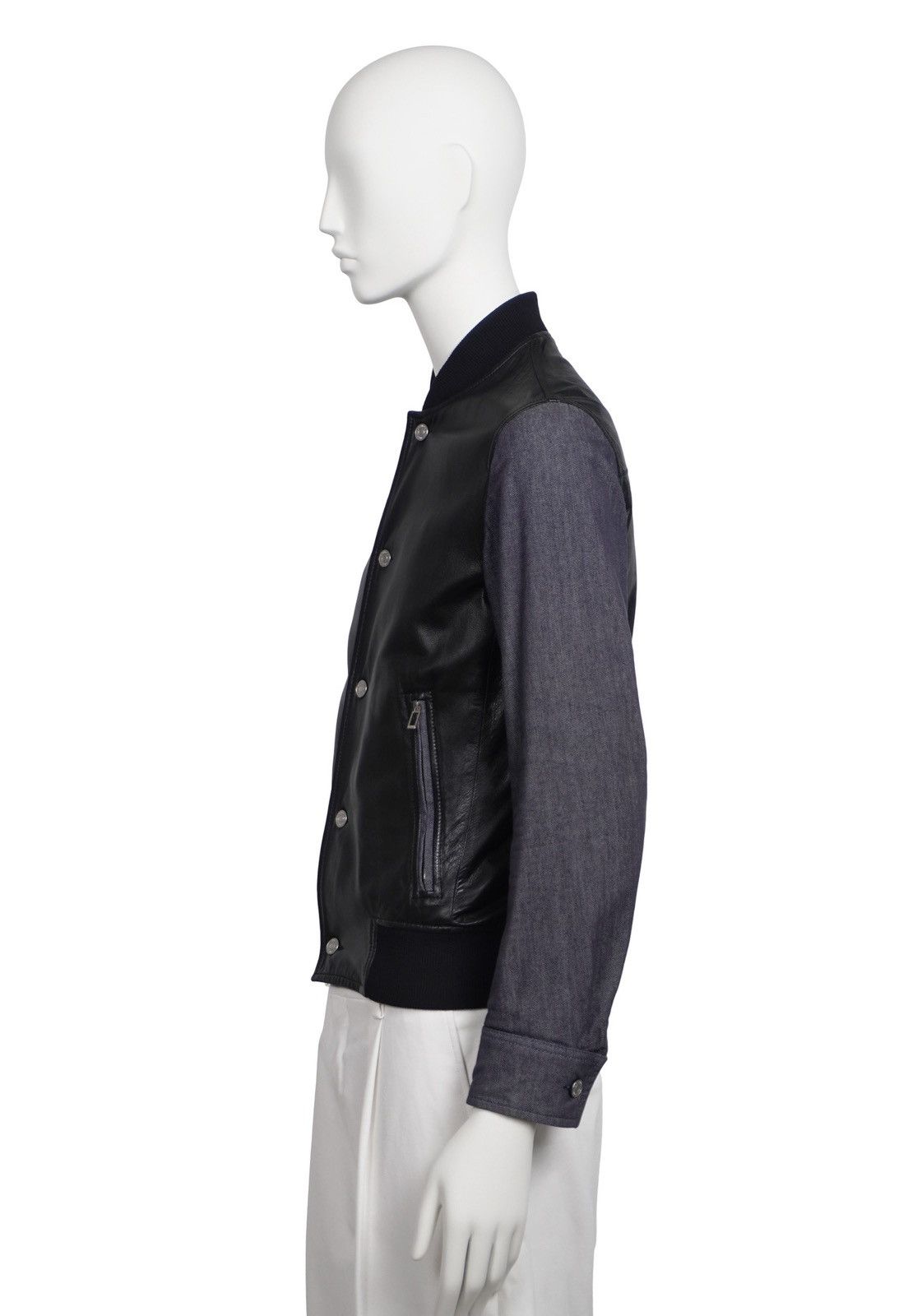 Dior DIOR HOMME F/W 2013 Leather/Denim Hybrid Jacket 44 Size US S / EU 44-46 / 1 - 3 Thumbnail