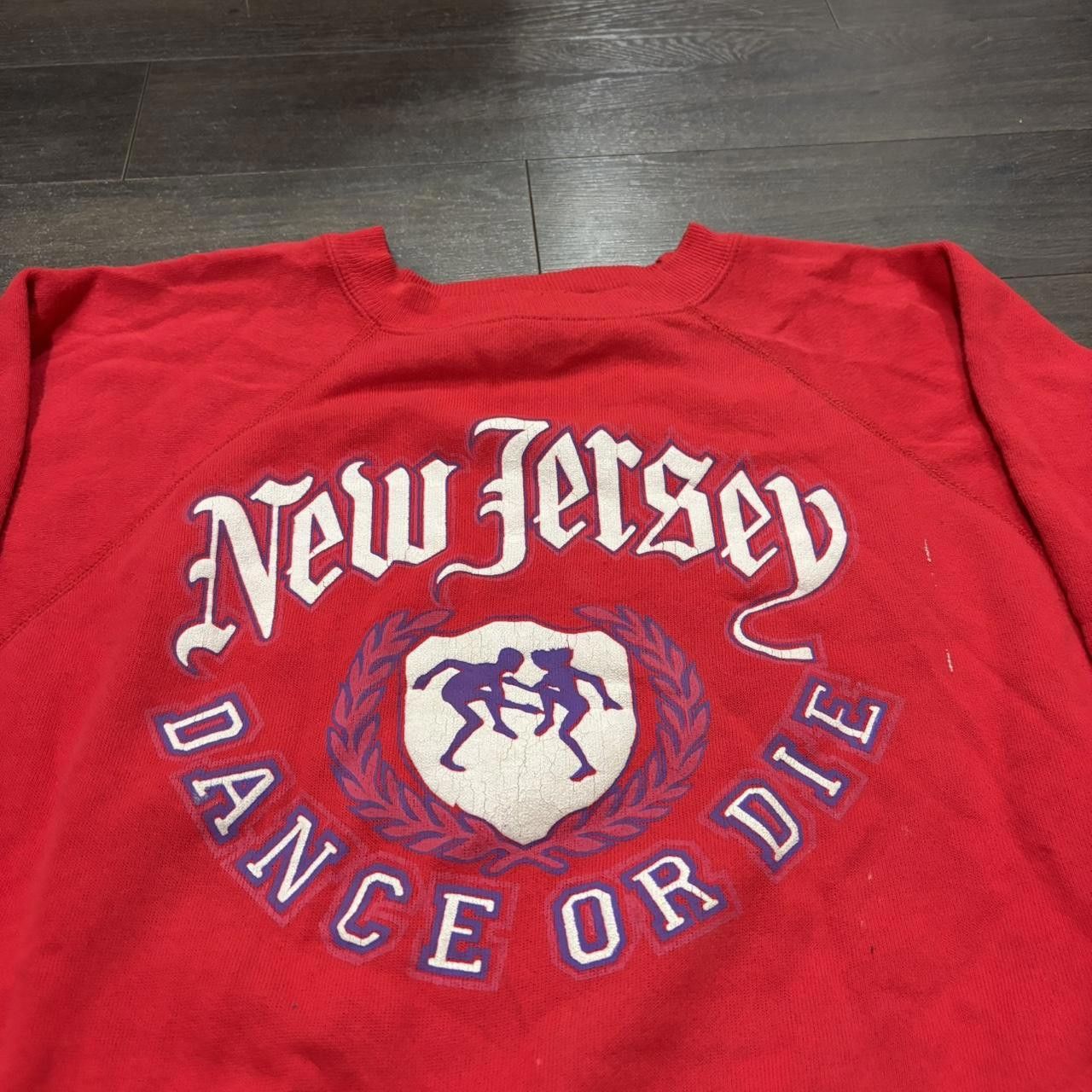 Hanes Vintage New Jersey dance or die crewneck sweatshirt 90s L/XL Size US XL / EU 56 / 4 - 2 Thumbnail