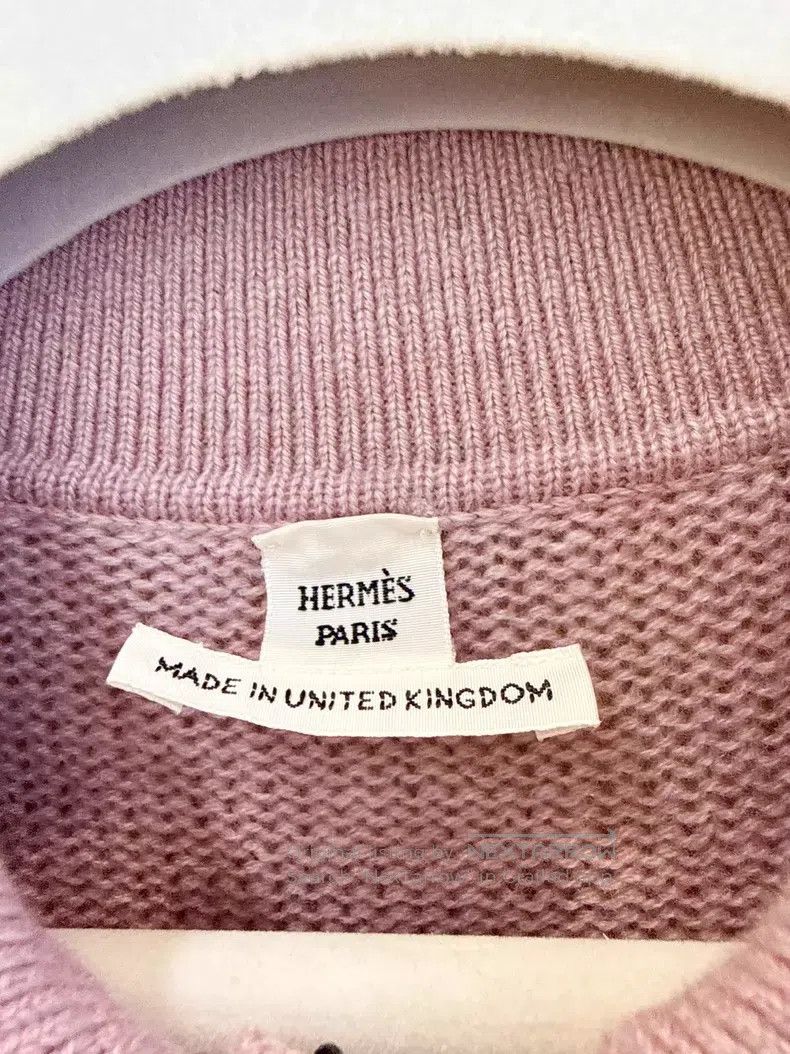 Hermes Hermes All cashmere pink cardigan sweater Size XXS / US 00 / IT 34 - 4 Thumbnail