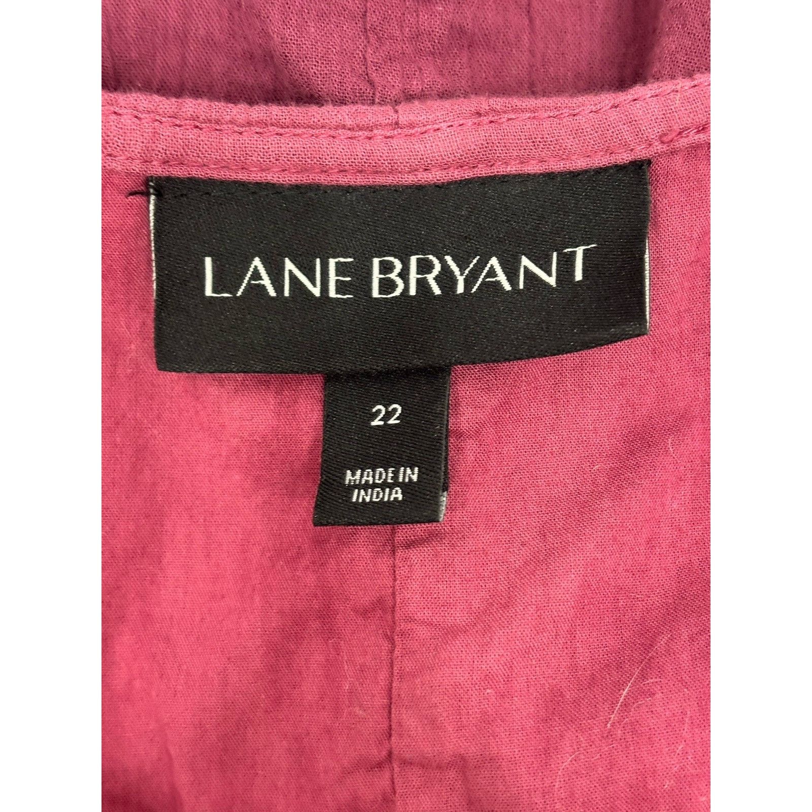 Other Lane Bryant 22 Blush Pink Ombre Tie Dye LS V-Neck Blouse Size 3XL / US 20-22 - 7 Thumbnail