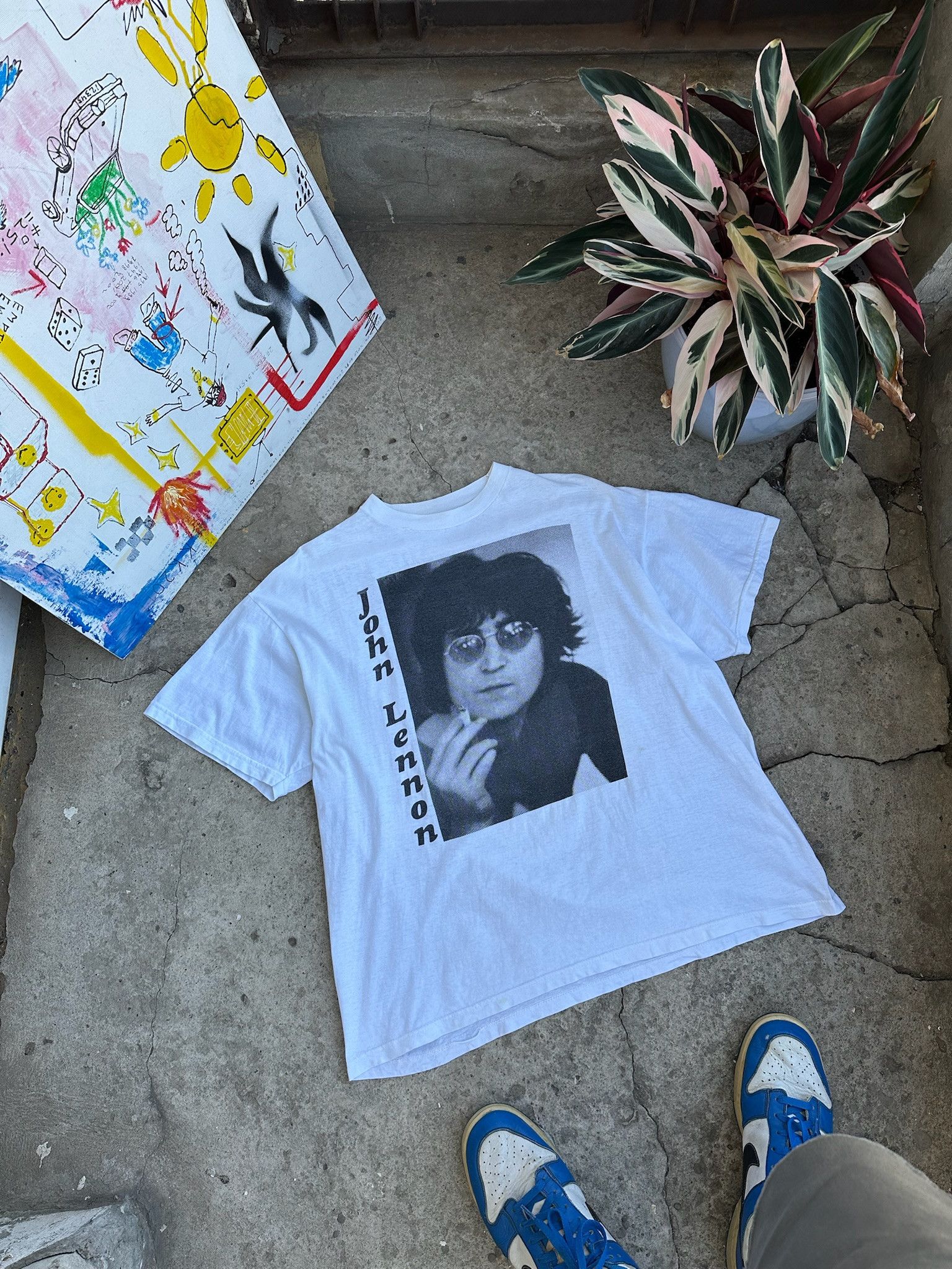 Band Tees Vintage 90s John Lennon tee big face tshirt Size US XL / EU 56 / 4 - 5 Thumbnail
