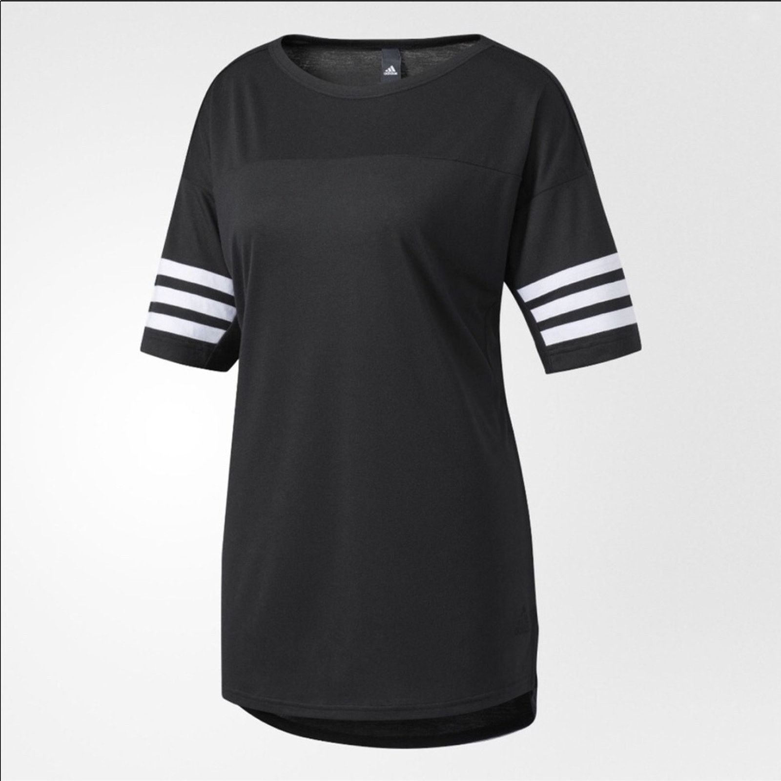 Adidas adidas 3 White Stripe Black T-Shirt Size XS / US 0-2 / IT 36-38 - 1 Thumbnail