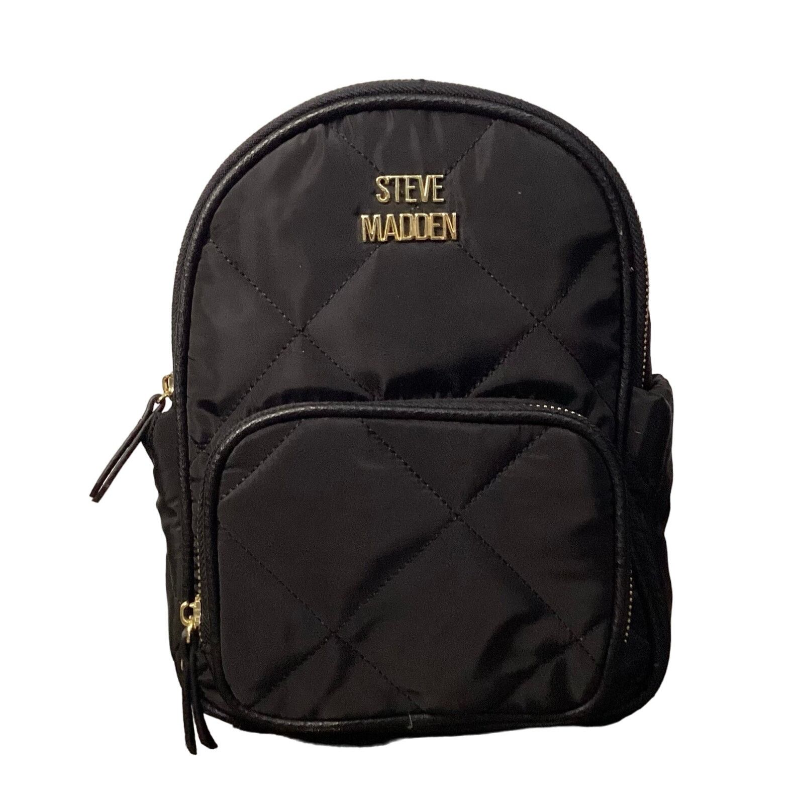 Steve Madden Steve Madden Quilted Mini Black Backpack Size ONE SIZE - 1 Thumbnail