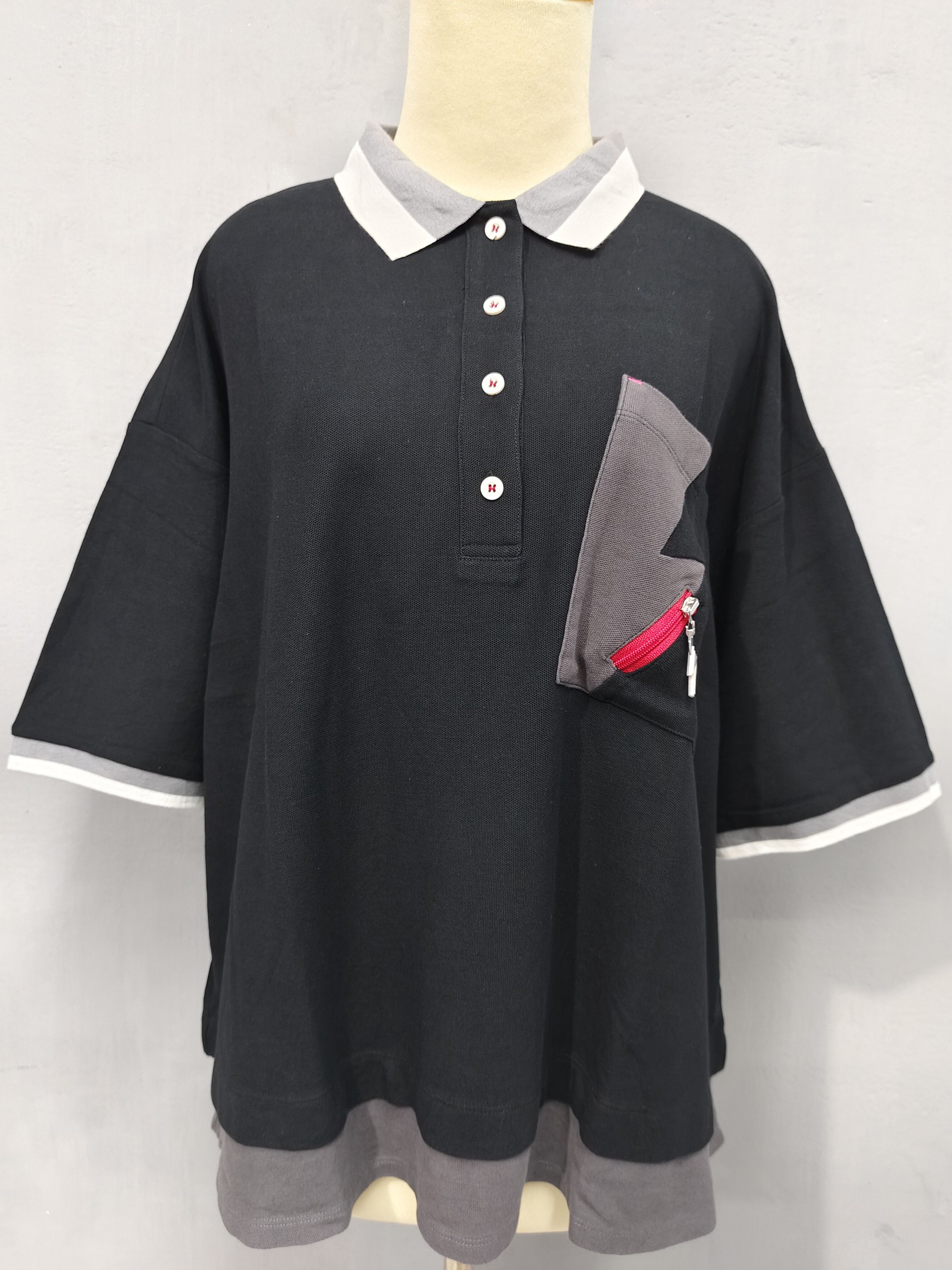 Kansai Yamamoto 🇯🇵 Super Lady by Kansai Yamamoto Cropped Polos Size XL / US 12-14 / IT 48-50 - 2 Thumbnail