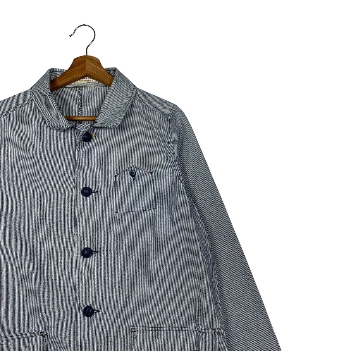 Japanese Brand NORTHERN TRUCK Work&Marine Hickory Striped Jacket #2102-C92 Size US L / EU 52-54 / 3 - 5 Thumbnail