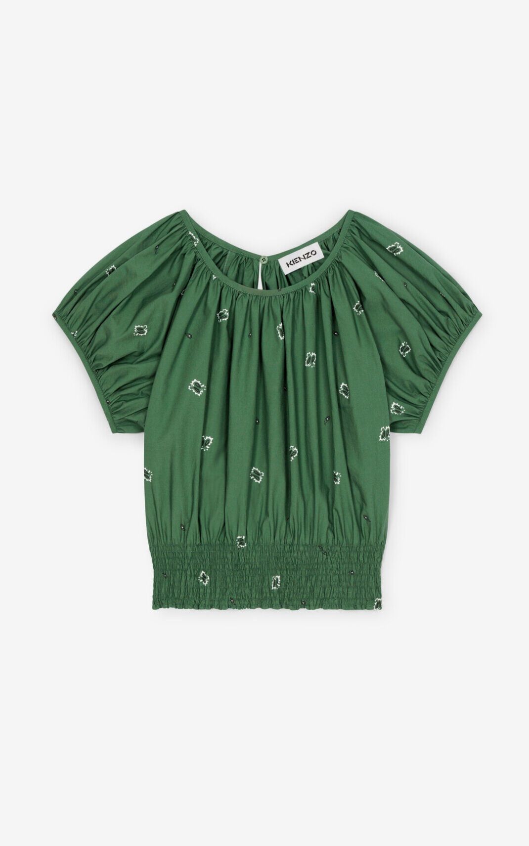 Kenzo o1y1025 Blouse in Green/White Size M / US 6-8 / IT 42-44 - 1 Thumbnail