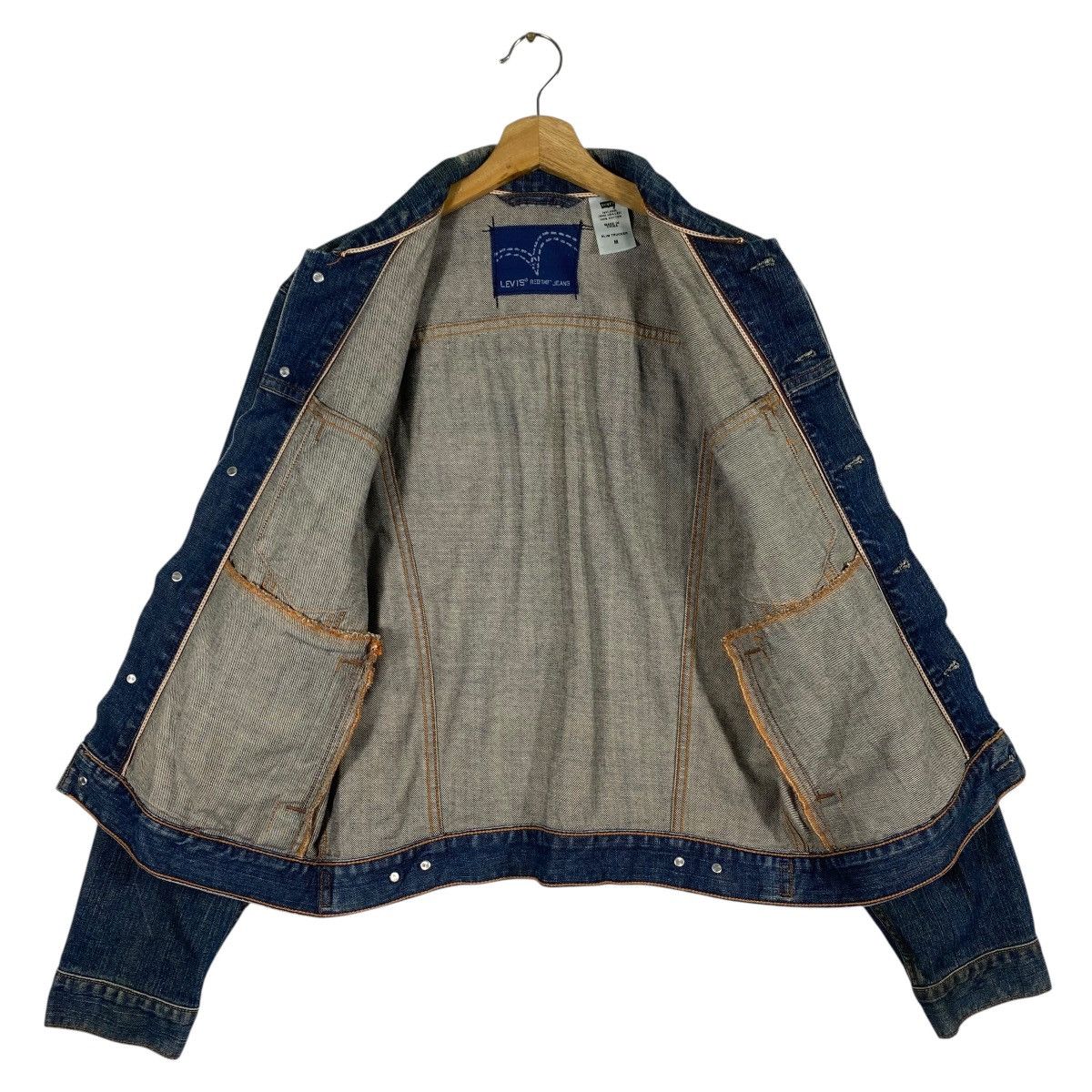 Levi's Levi's Slim Trucker Denim Jacket Medium Size Red Tab Jeans Size US M / EU 48-50 / 2 - 5 Thumbnail
