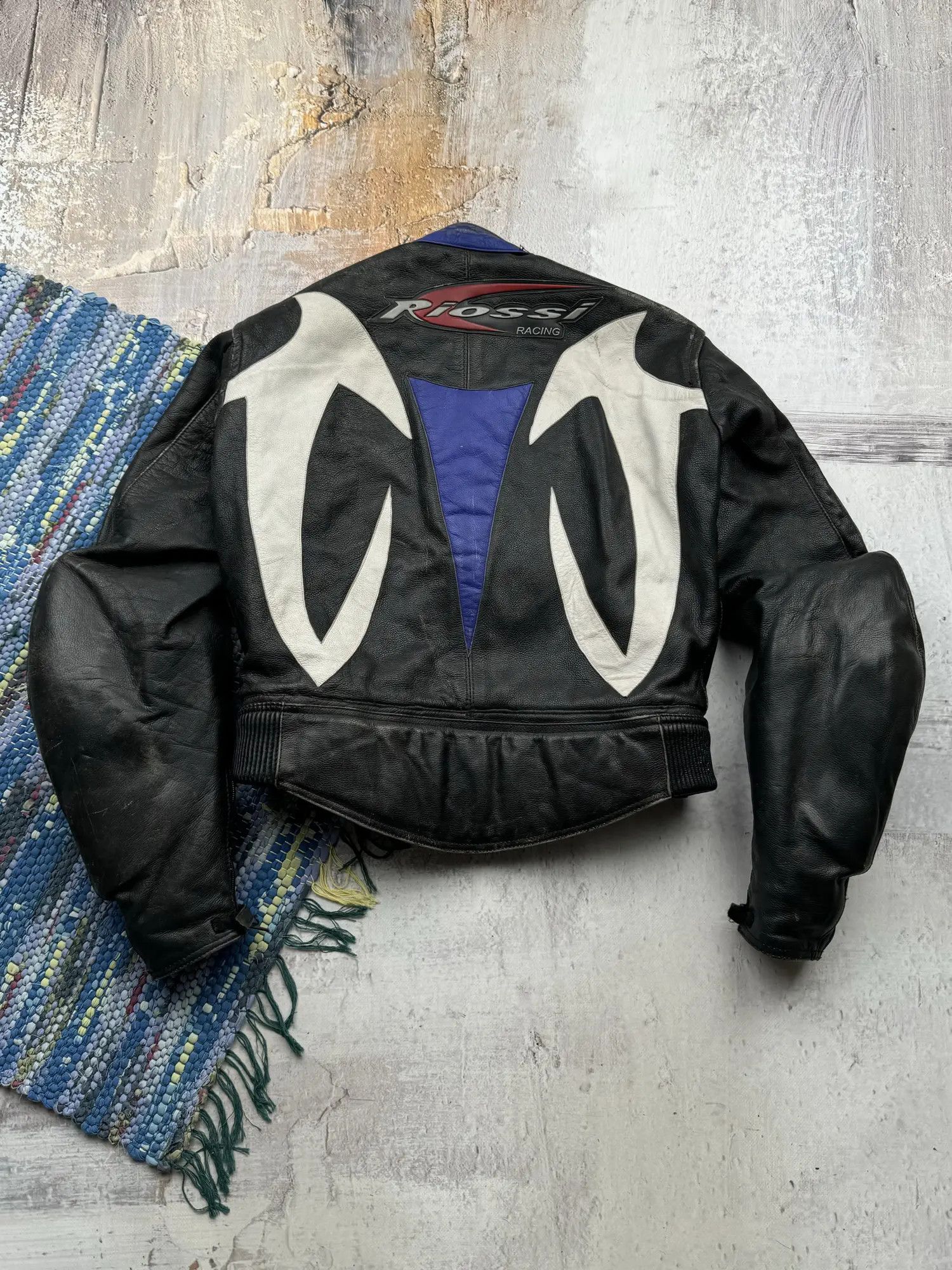 Vintage Riossi Racing Vintage Leather Moto Jacket A732D15(351) Size US M / EU 48-50 / 2 - 11 Thumbnail