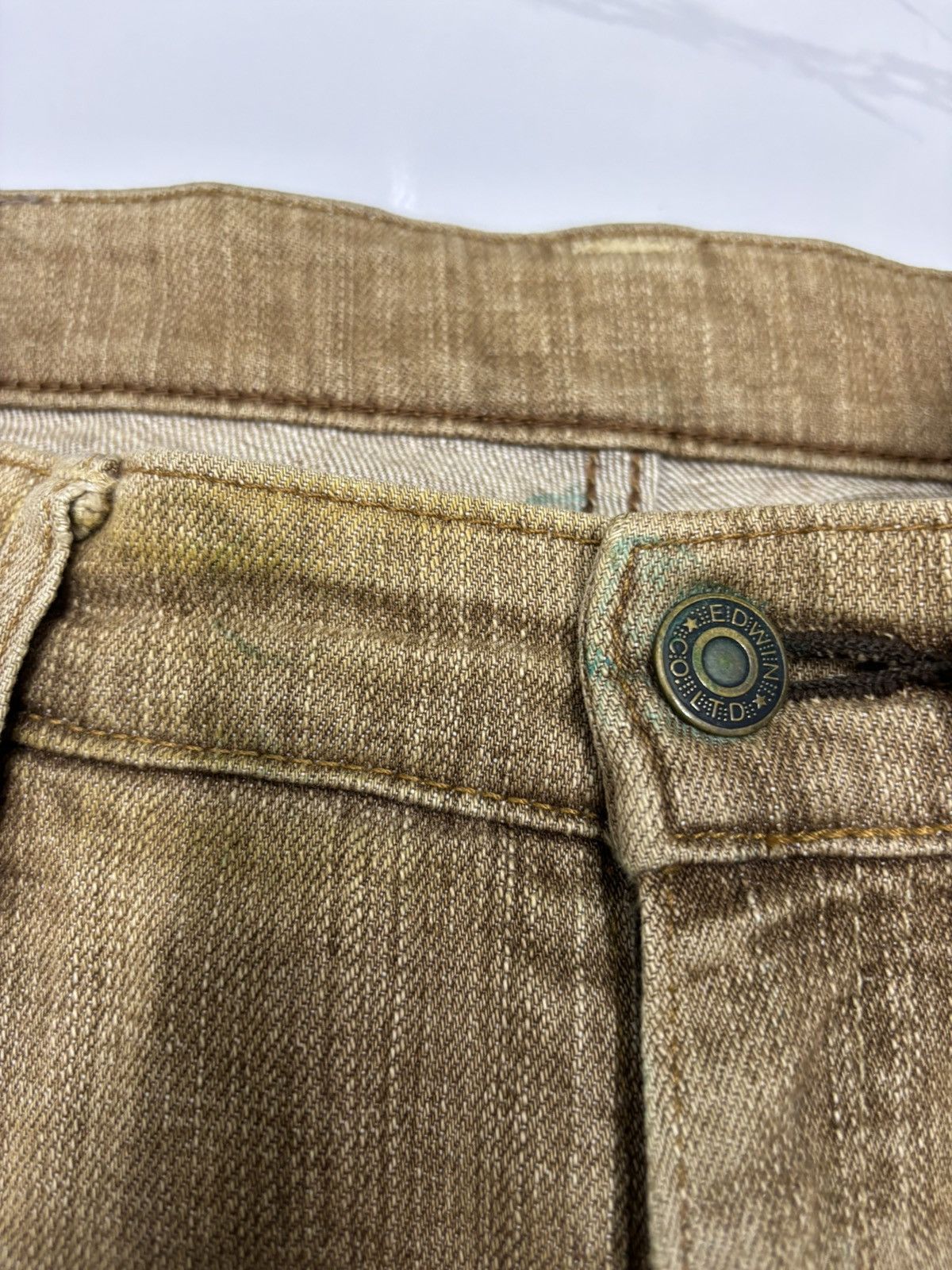 Kapital 🔥RARE EDWIN RUSTY FADED BROWN LOOSE FIT DENIM JEANS Size US 32 / EU 48 - 9 Thumbnail