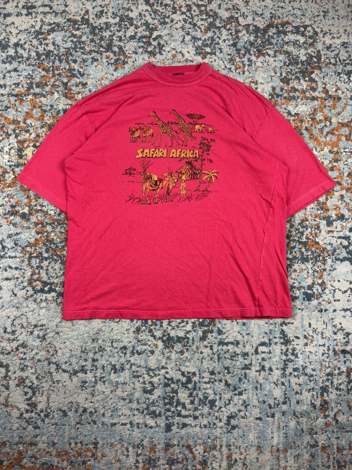 Vintage Vintage 90s Safari Africa graphic animal tee made in Kenya Size US XL / EU 56 / 4 - 1 Thumbnail