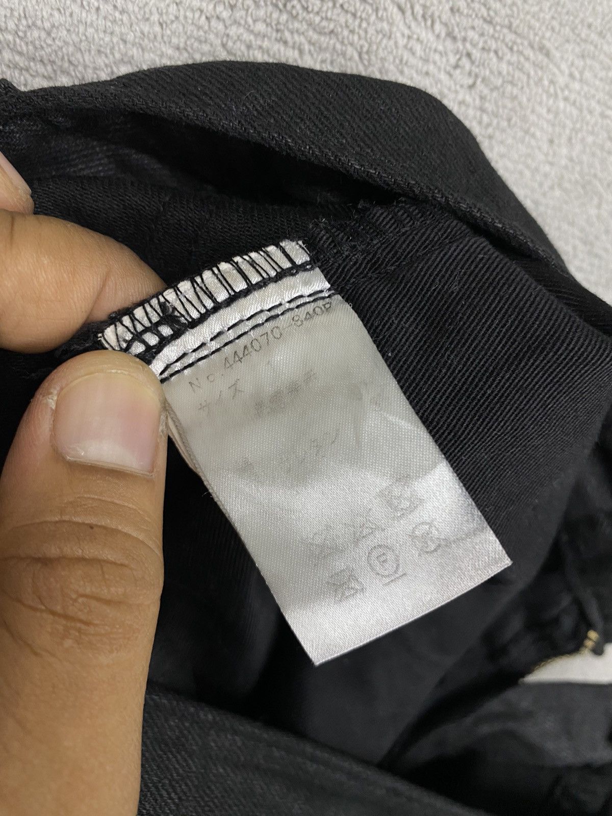 NO ID VINTAGE PUNK 1990s NO ID BLACK WAXED ZIPPER PUNK STYLE🔥 Size US 29 - 9 Thumbnail