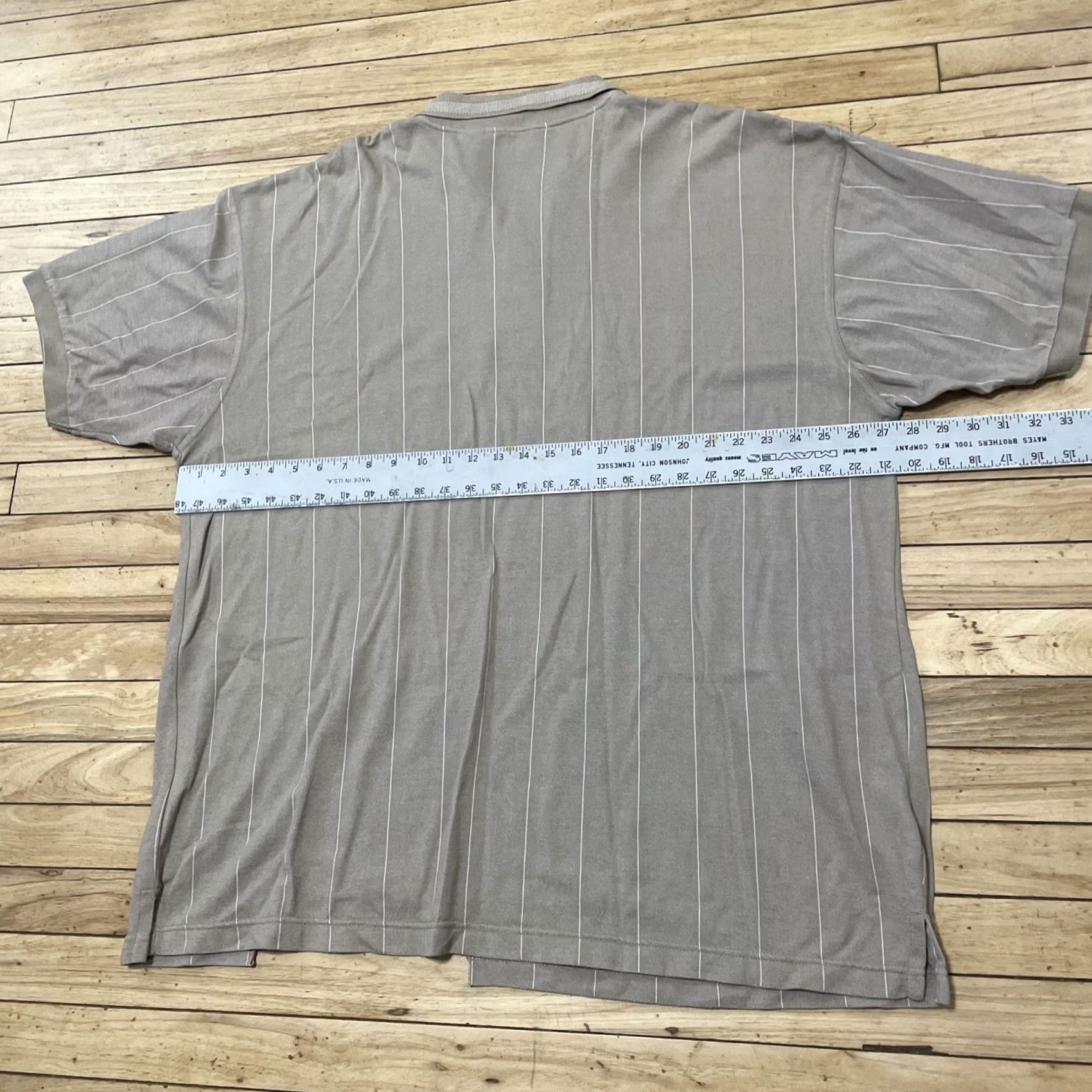 Arrow VINTAGE TOURNAMENT ARROW Polo Shirt 2XL Men Brown Stripe Casual Short Sleeve Shirt Men Brown Stripe Polo Size US XXL / EU 58 / 5 - 6 Thumbnail