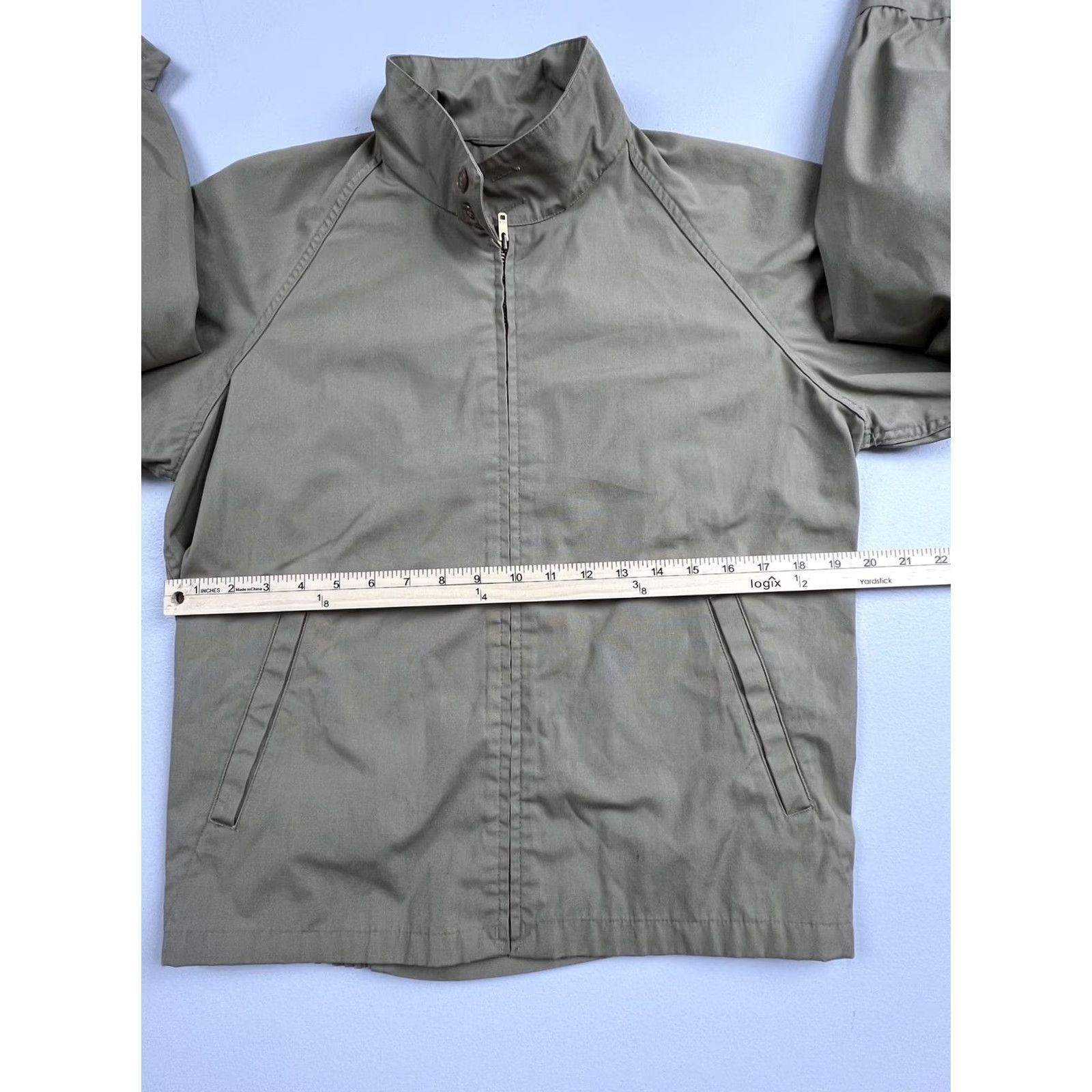 Vintage VINTAGE Peters Jacket Mens 38 Beige Windbreaker Elastic Waist Full Zip Casual Shirt Size US XXS / EU 40 - 4 Thumbnail