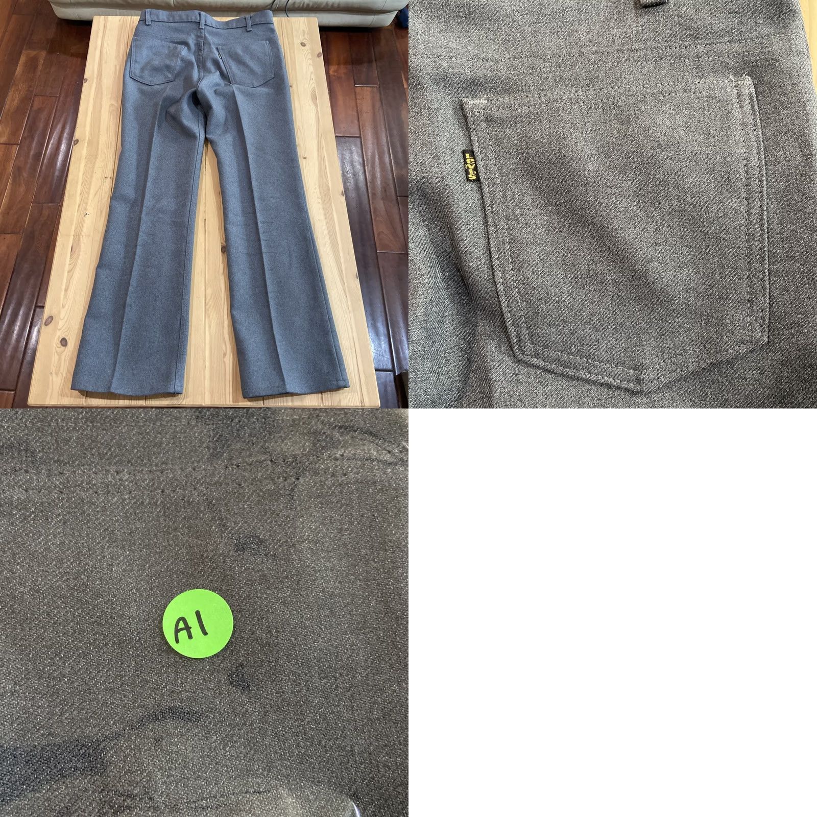 Levi's Levi's Pants Bootcut 34x30 Mens Gray Polyester Levi's USA Chino Regular 1995 Vintage Size US 39 - 8 Thumbnail