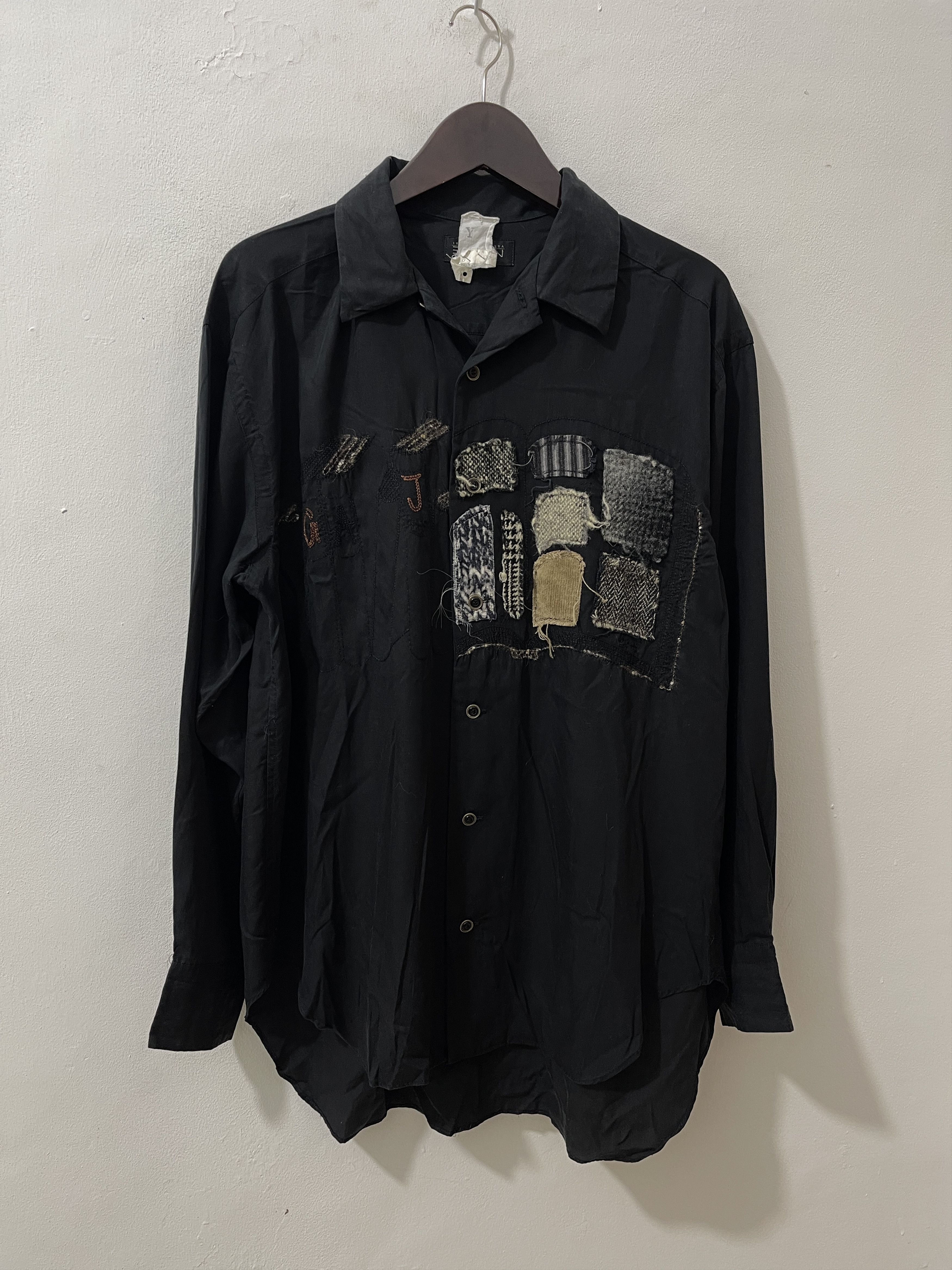 Japanese Brand black peace now button up bat collar shirt | Grailed