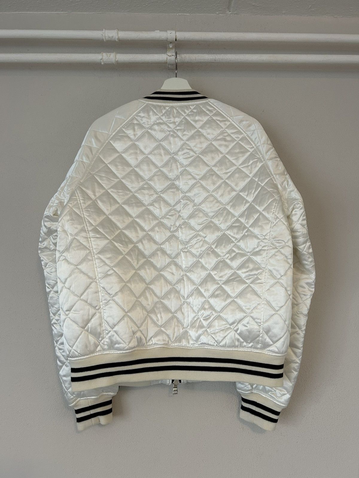 Balmain Satin Quilted Bomber Size US L / EU 52-54 / 3 - 3 Thumbnail