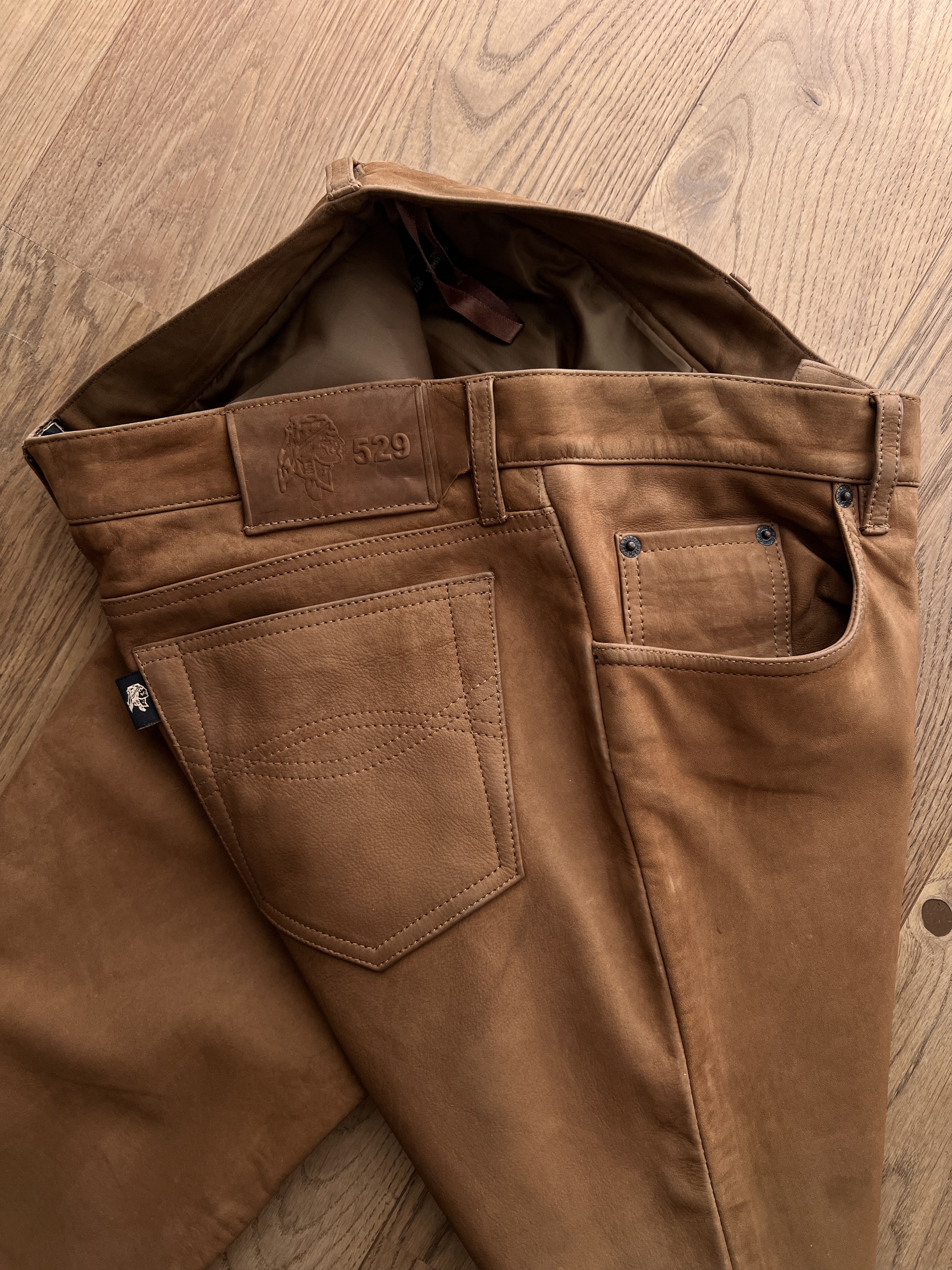 If Six Was Nine Vintage cowboy leather boot cut pants flared y2k opium rare Size US 33 - 7 Thumbnail