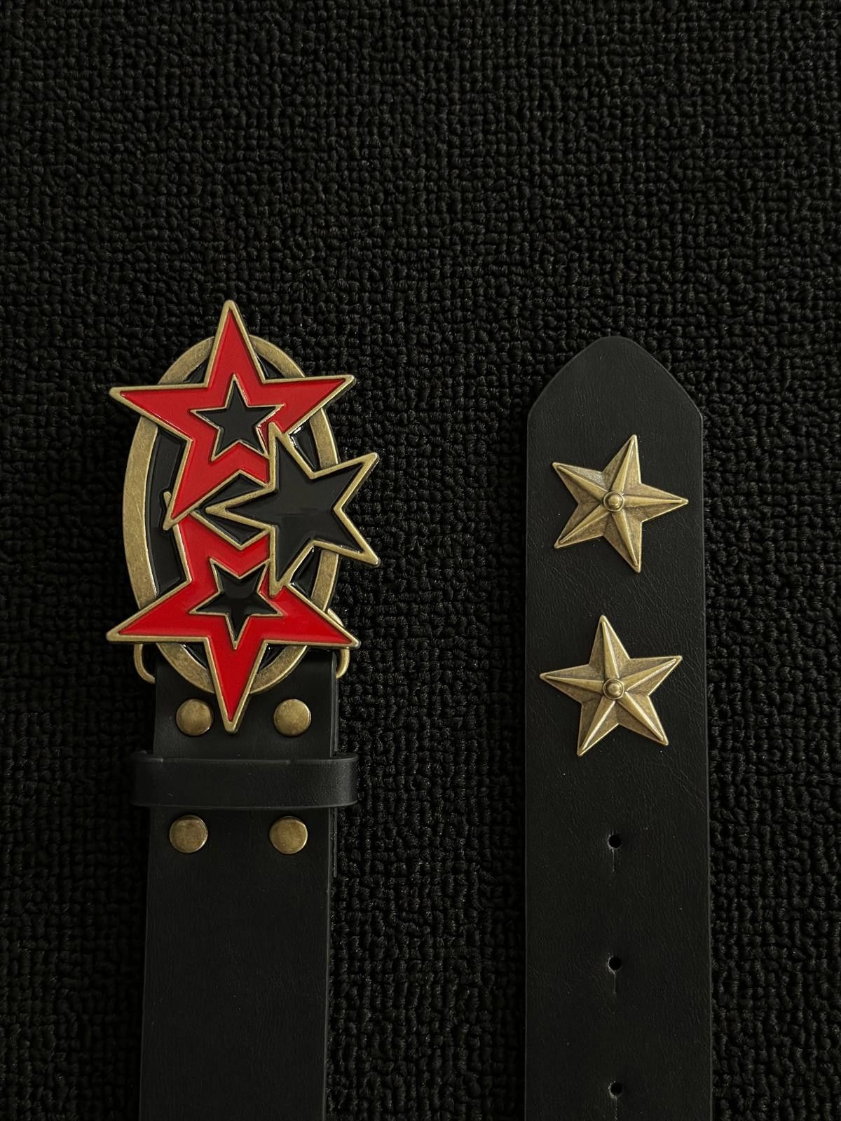 Leather 15-Star Heavy-Work Brocade Belt | Antique Bronze Two-Tone Size ONE SIZE - 3 Thumbnail