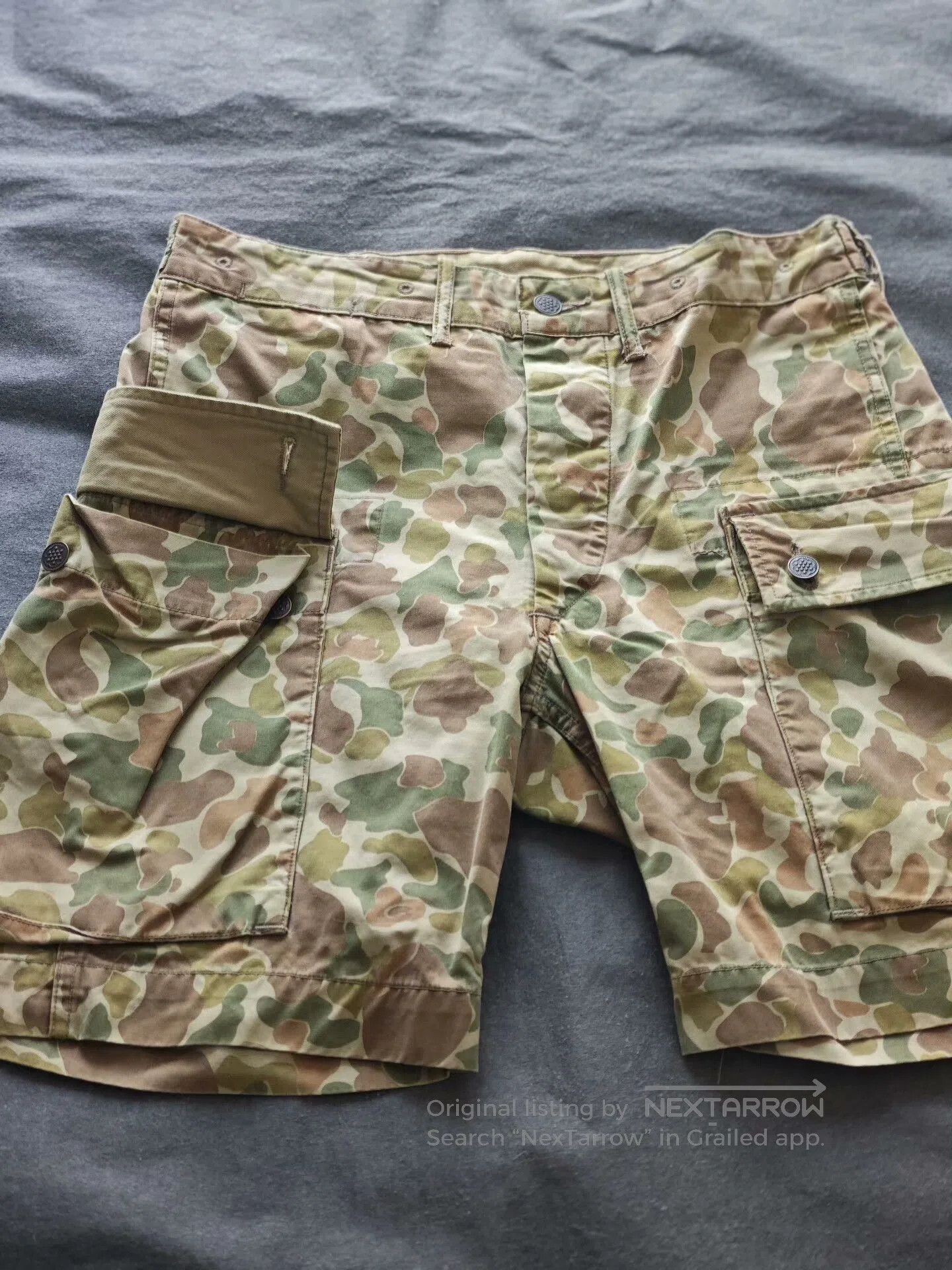 RRL Ralph Lauren RRL Camouflage Cargo Shorts. Size US 30 / EU 46 - 1 Thumbnail