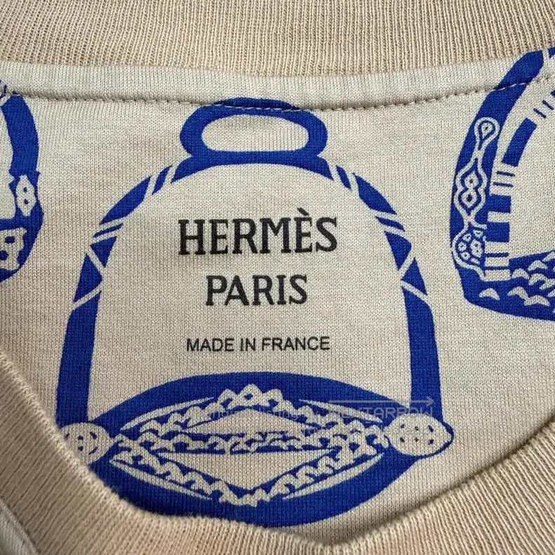 Hermes Hermes Khaki Full Pattern Short Sleeve Size XS / US 0-2 / IT 36-38 - 5 Thumbnail