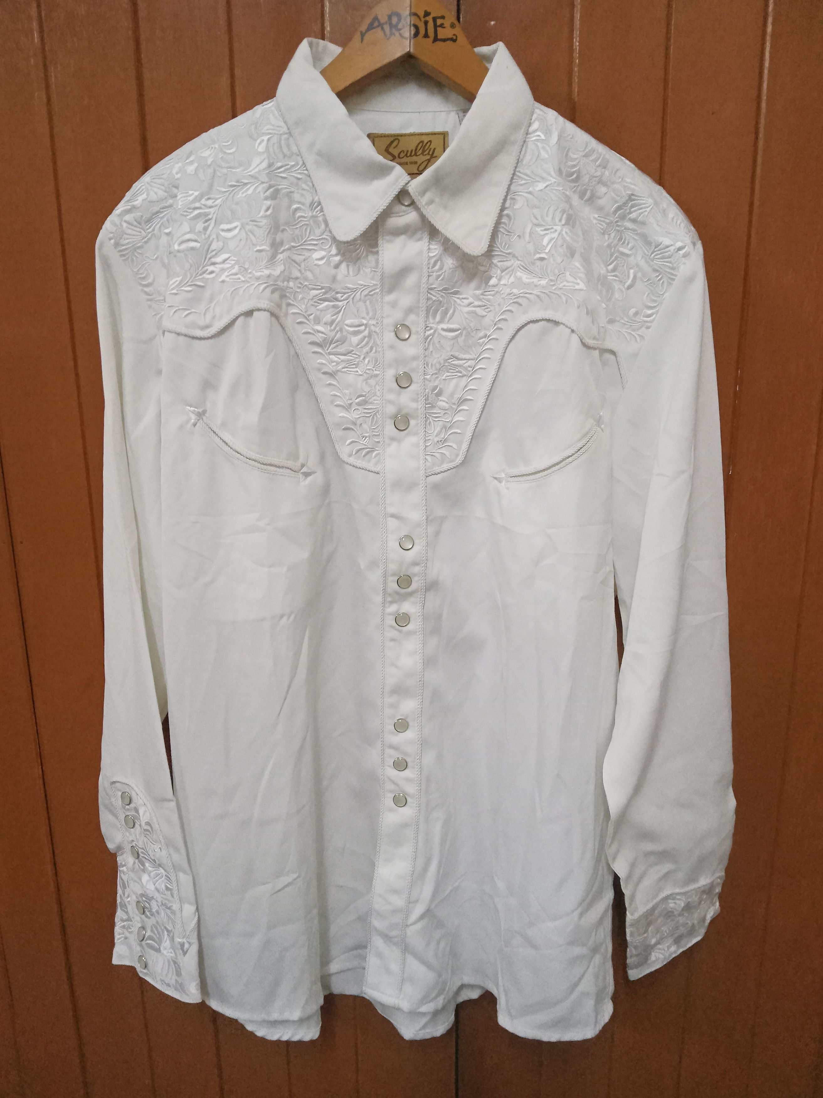 Scully Scully Western Shirt With Embroidered Floral Size US L / EU 52-54 / 3 - 1 Thumbnail